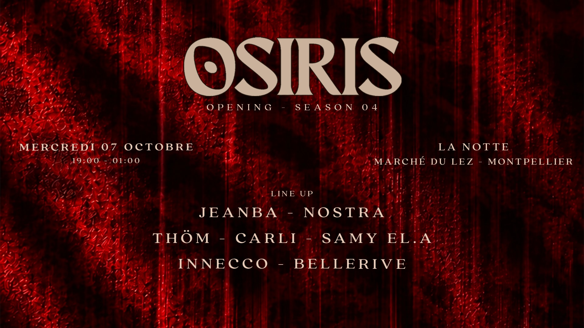 Osiris : Opening Season 04 - La Notte Cover