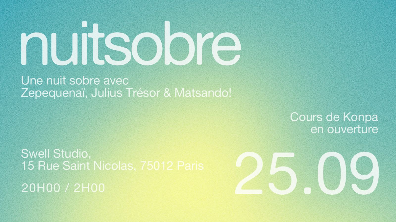 Nuit Sobre - 25/09 Cover