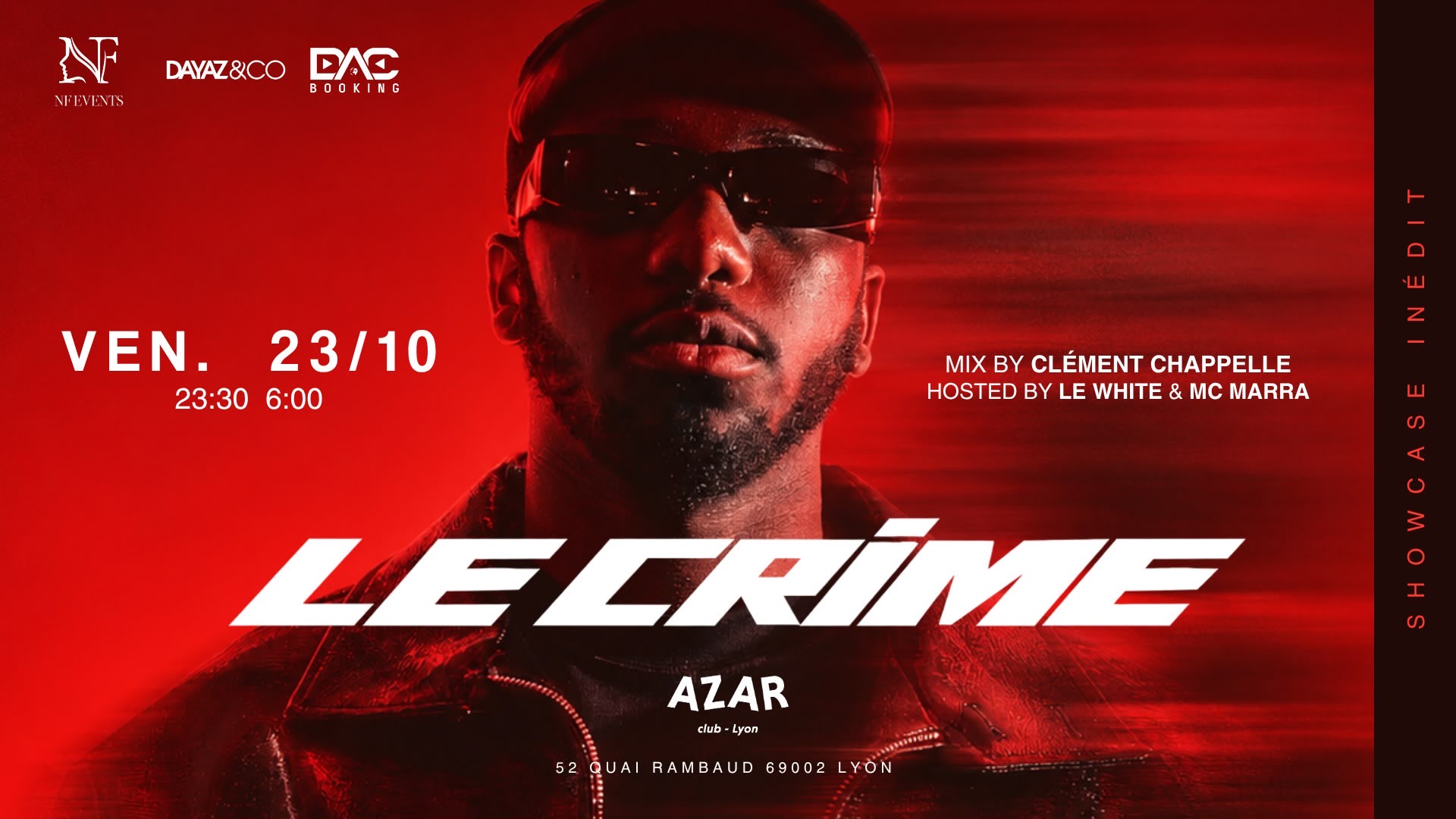 Le Crime Showcase / Azar Club 23 Octobre Cover