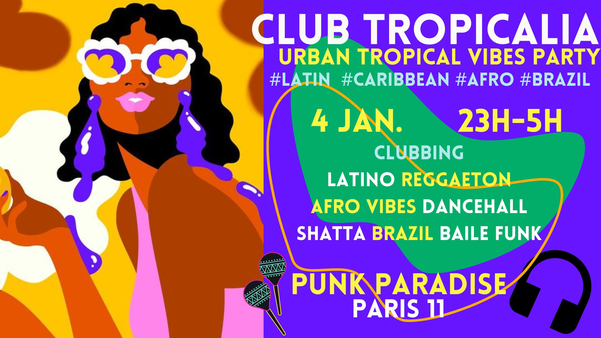 Club Tropicalia 4/1 ~Afro, Latin, Caribbean, Brazil Vibes! Cover