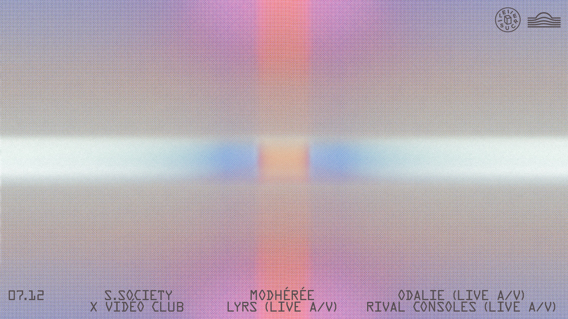 S.Society X Vidéo Club : Rival Consoles (Live A/V)... Cover