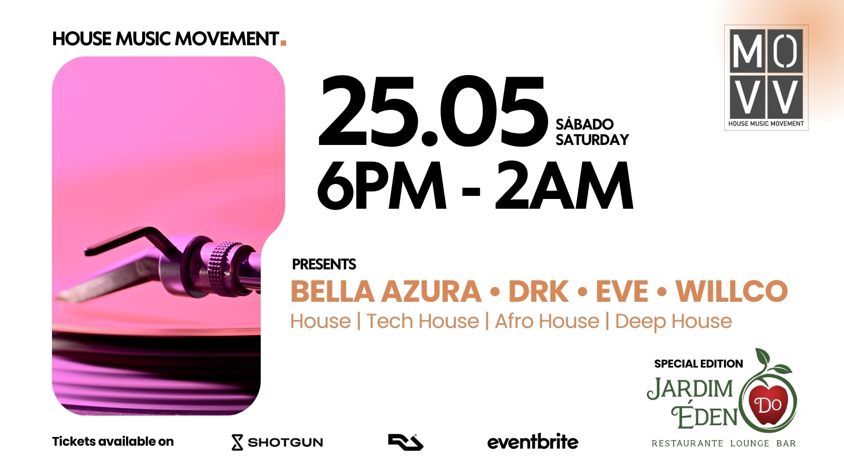 Movv House Music Movement @ Jardim Do Éden Cover