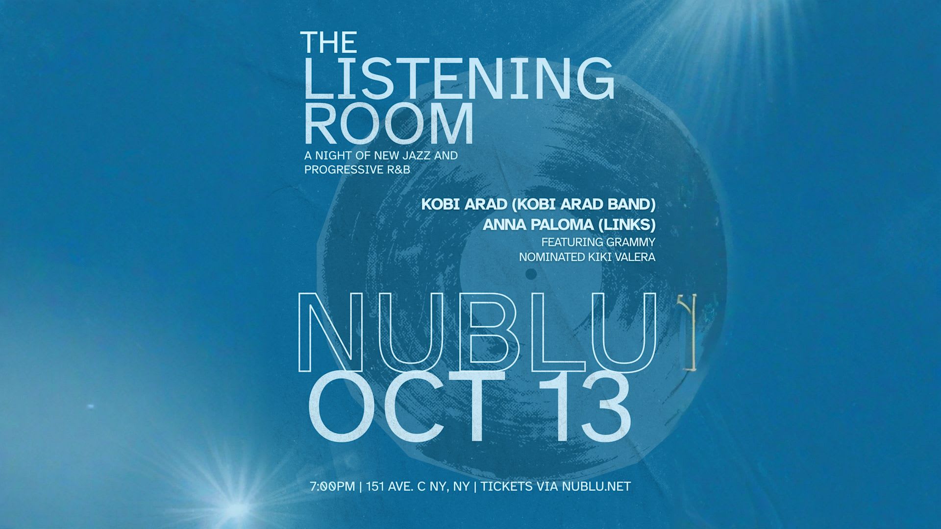 The Listening Room W/ Kobi Arad, Anna Paloma & Kiki Valera Cover