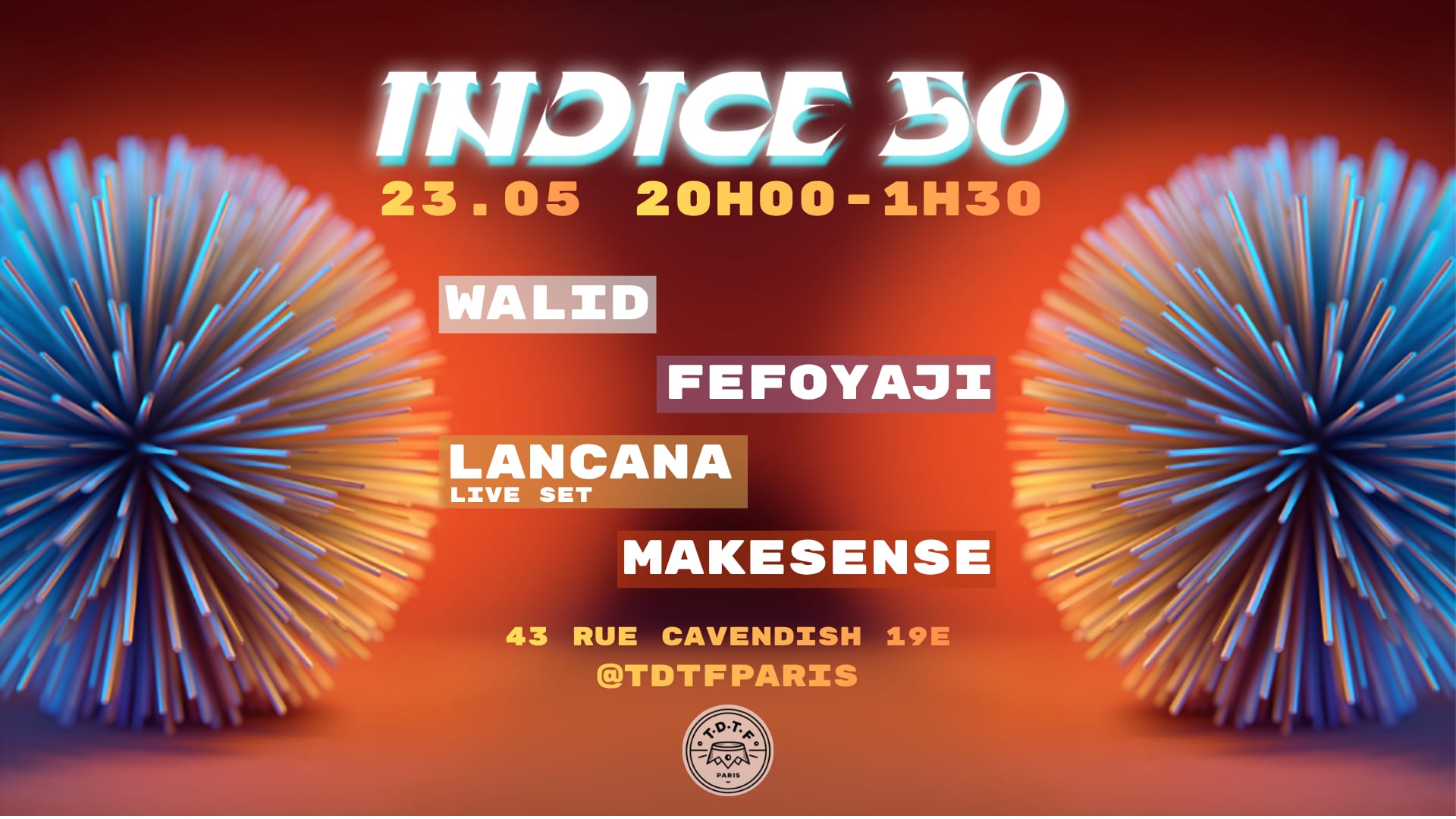 Indice 50 X Tdtf#3 W/ Walid, Fefoyaji, Lancana, Makesense Cover