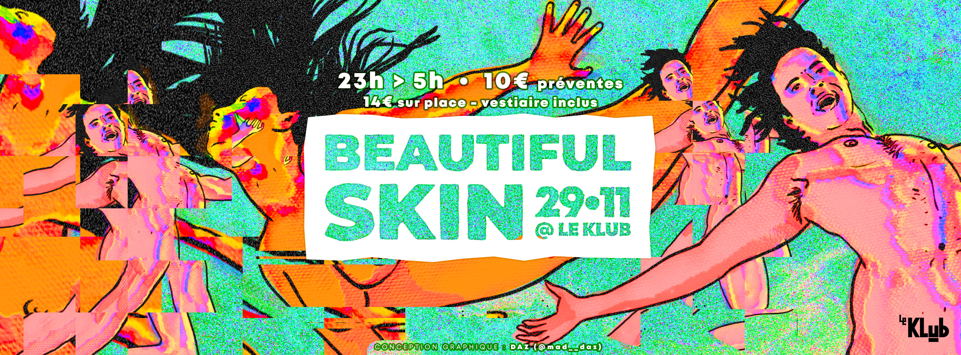 Beautiful Skin Novembre - Clubbing Naturiste - Le Klub Cover