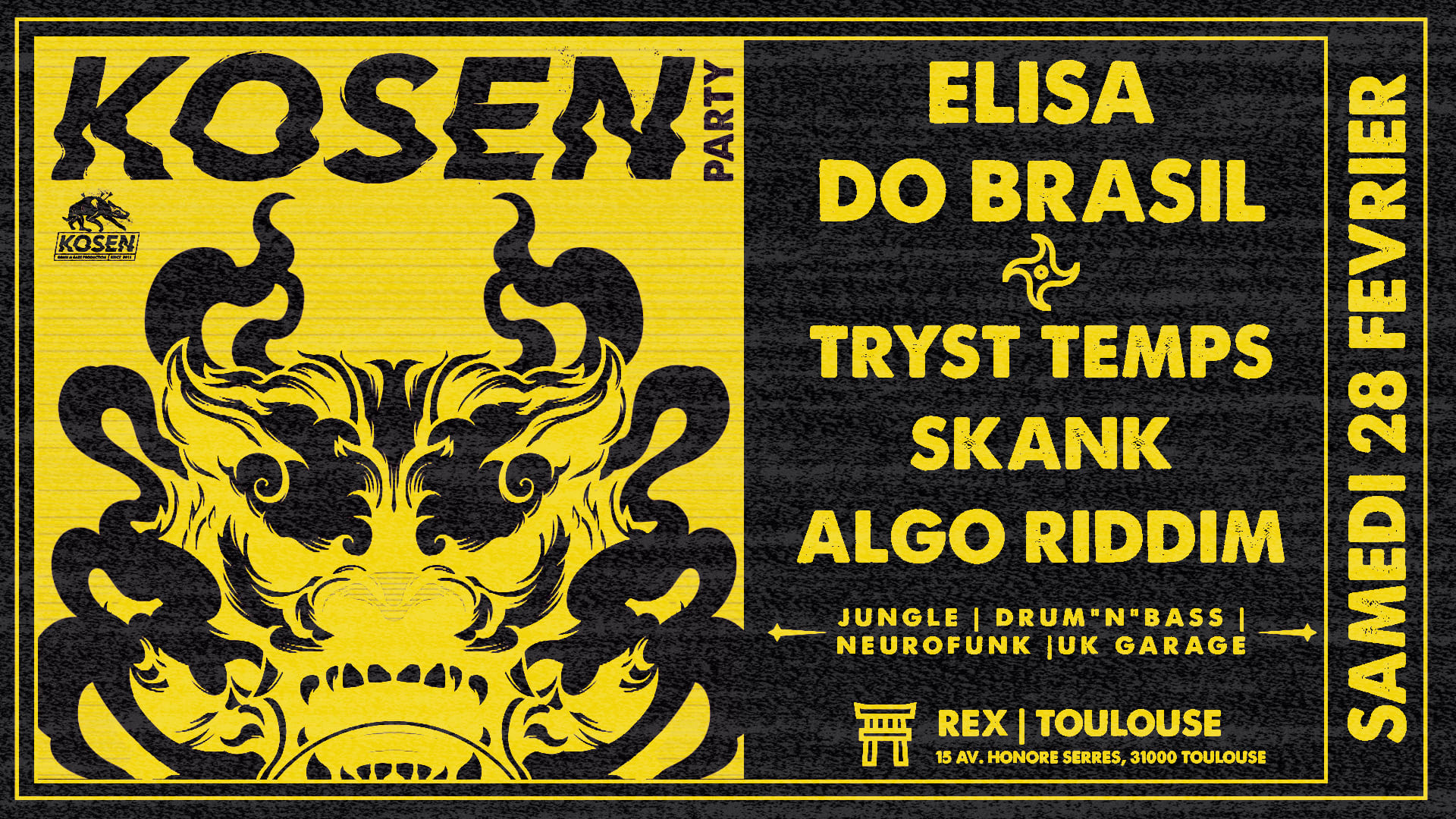 Kosen Party W/ Elisa Do Brasil + Tryst Temps + Skank & More Cover