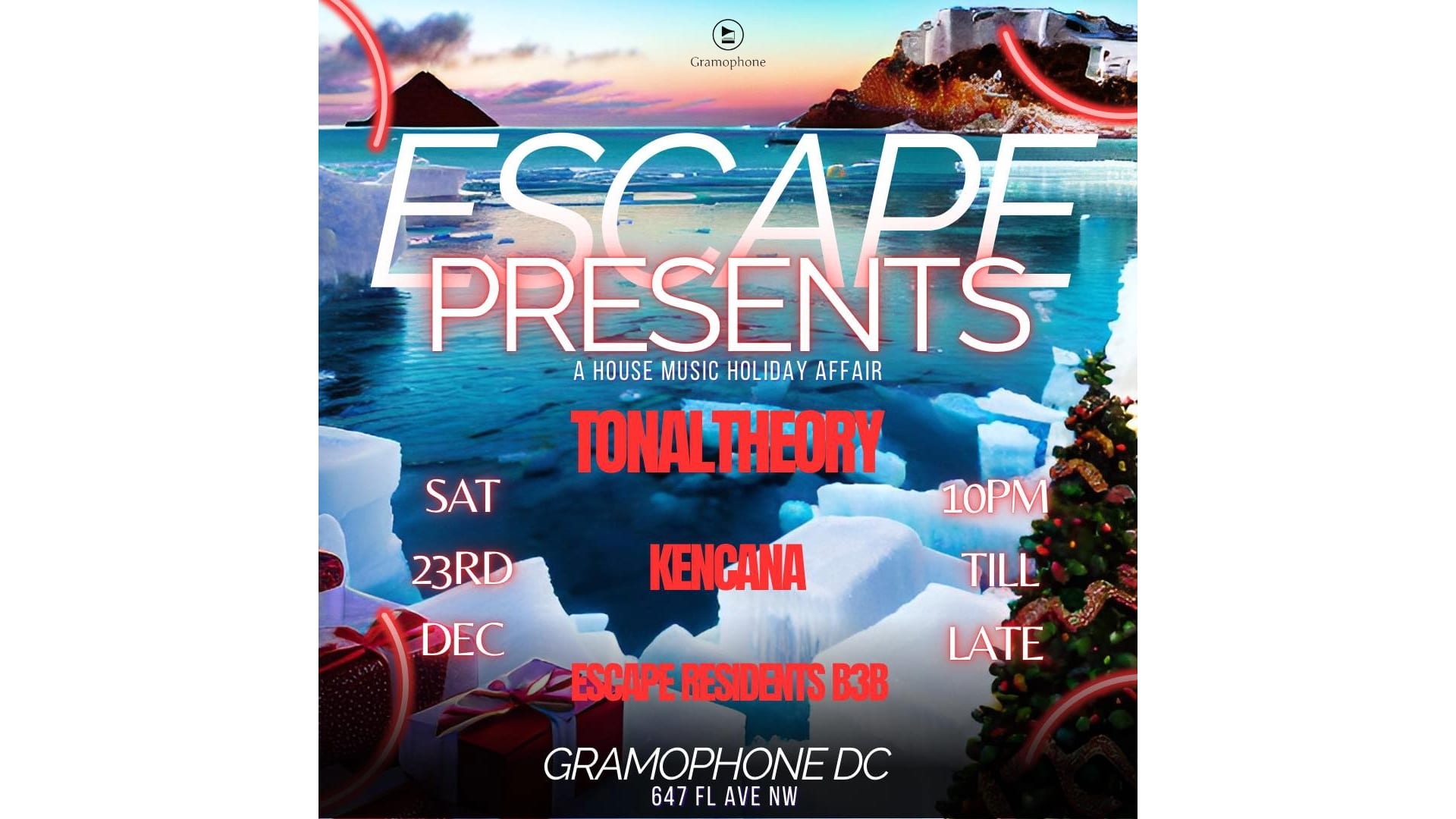 Gramophone Presents: Escape, A House Music Holiday Affair Cover