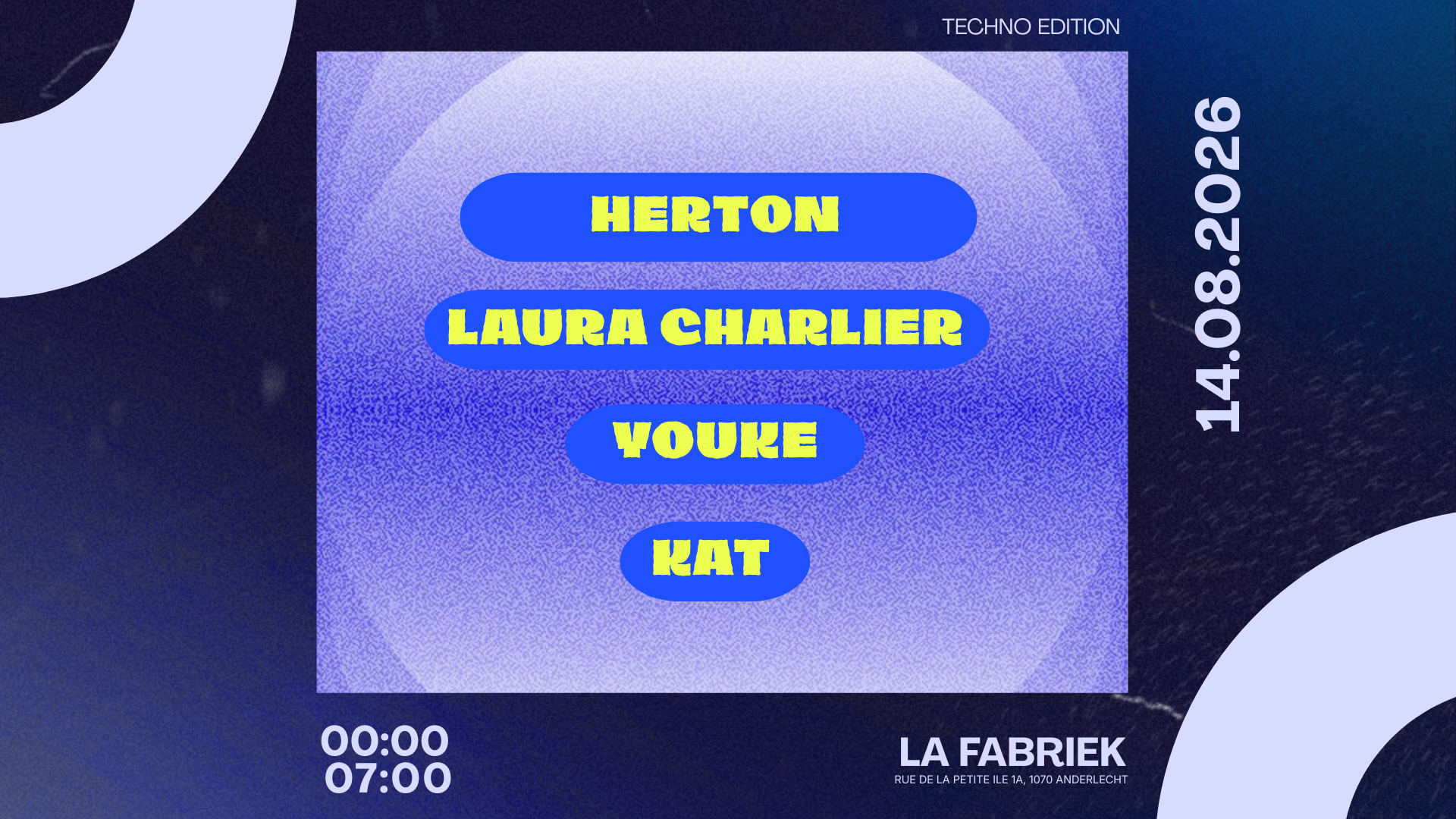 Techno Edition @Lafabriek | 14 August Cover