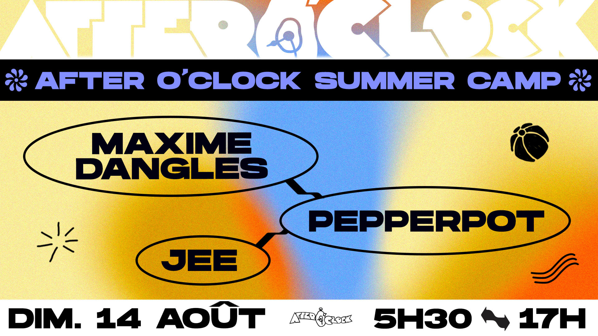 After O'clock Summer Camp : Maxime Dangles, Pepperport, Dj Jee Cover