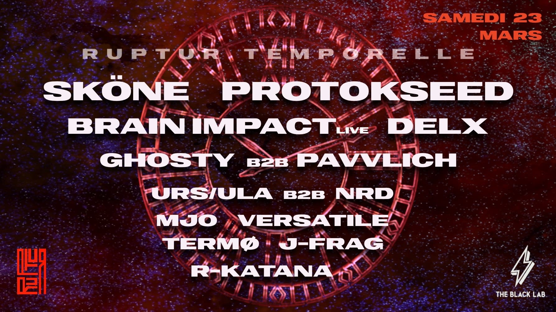 Ruptur Temporelle - Sköne, Protokseed, Brain Impact, Delx Cover