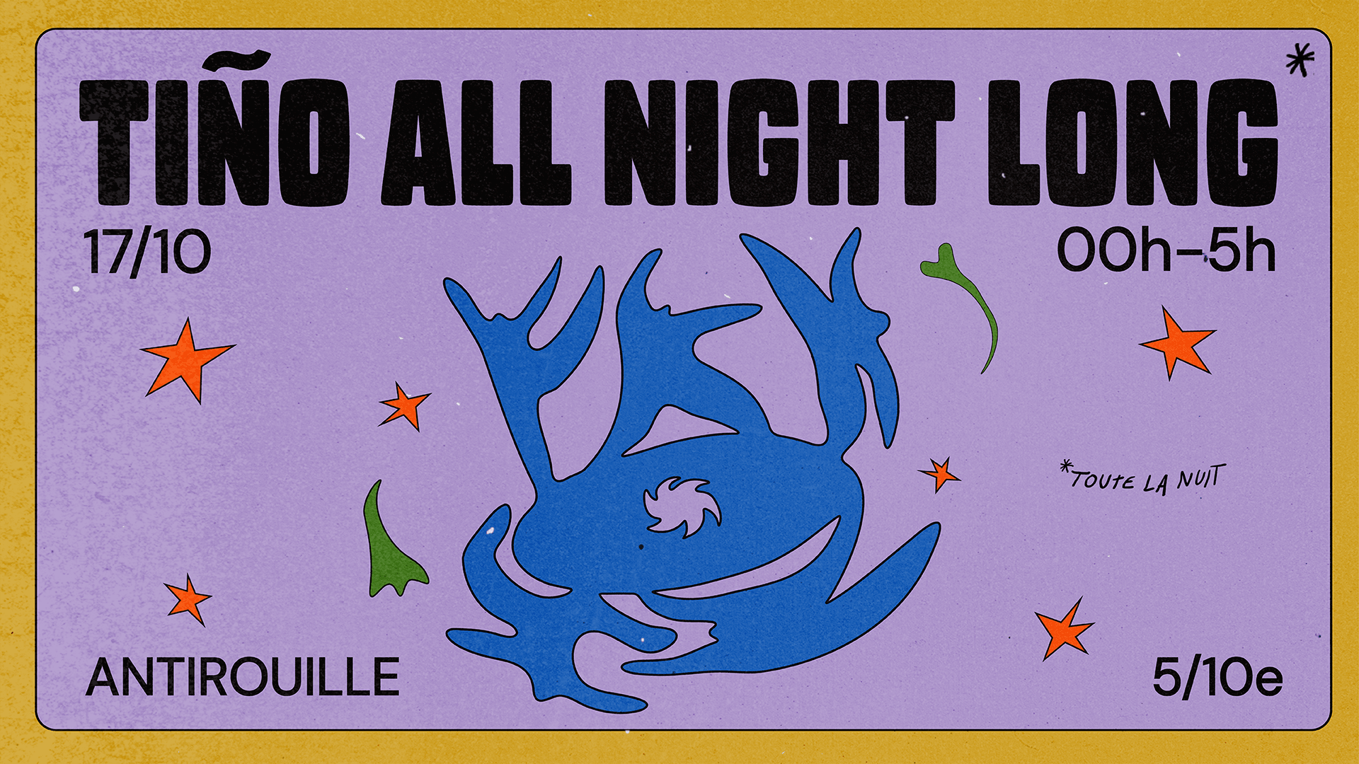 Tiño All Night Long @Antirouille 17.10.26 Cover