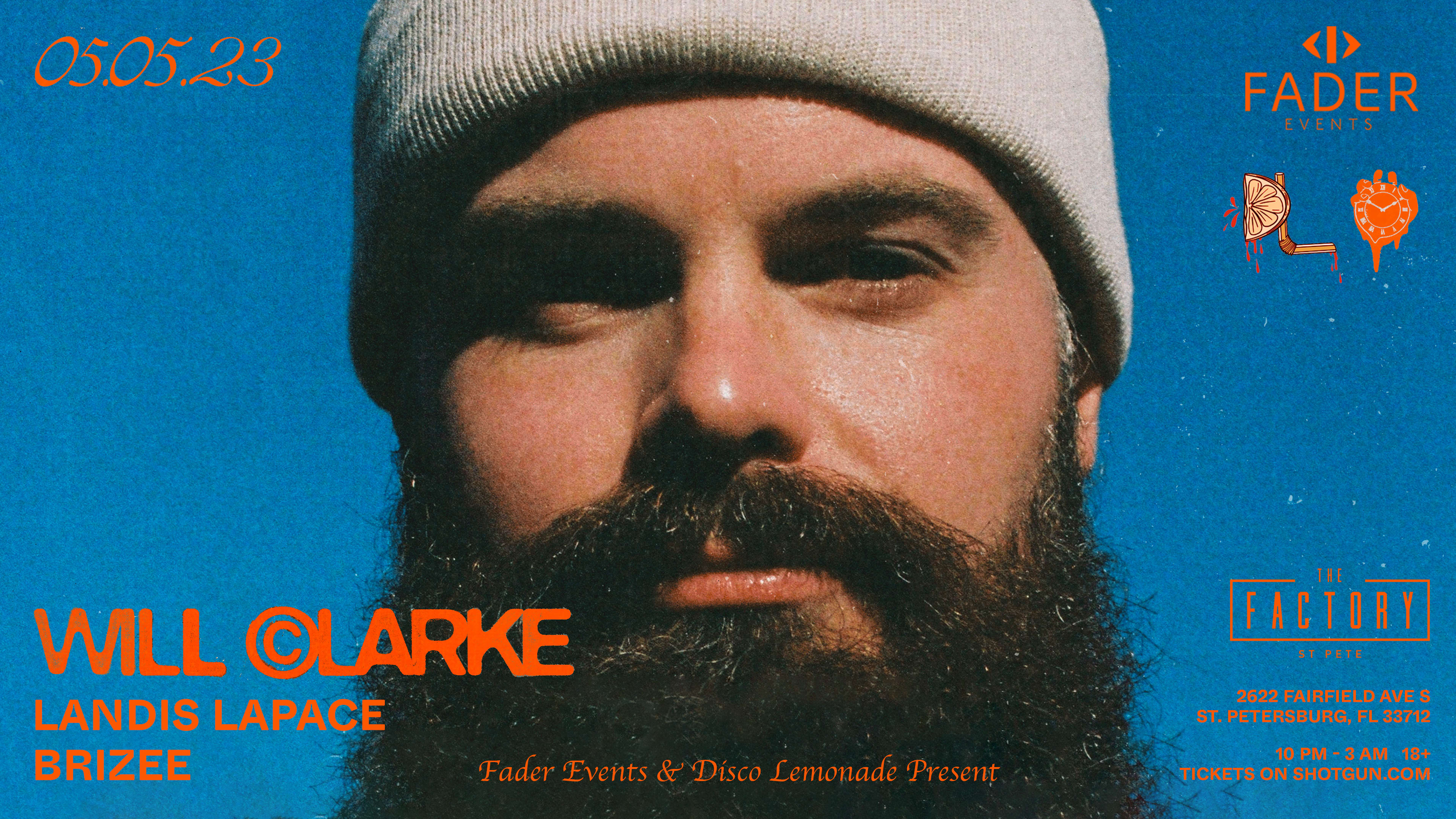 Will Clarke At The Factory St. Pete Cover