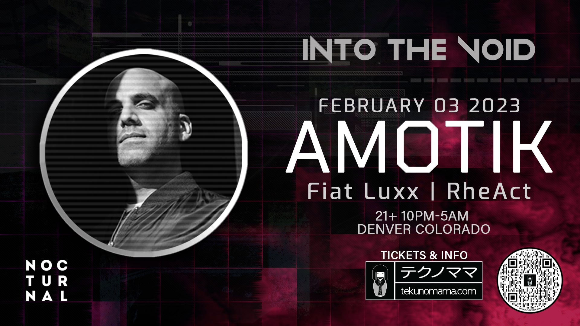 Into The Void With Amotik, Fiat Luxx, & Rheact Cover