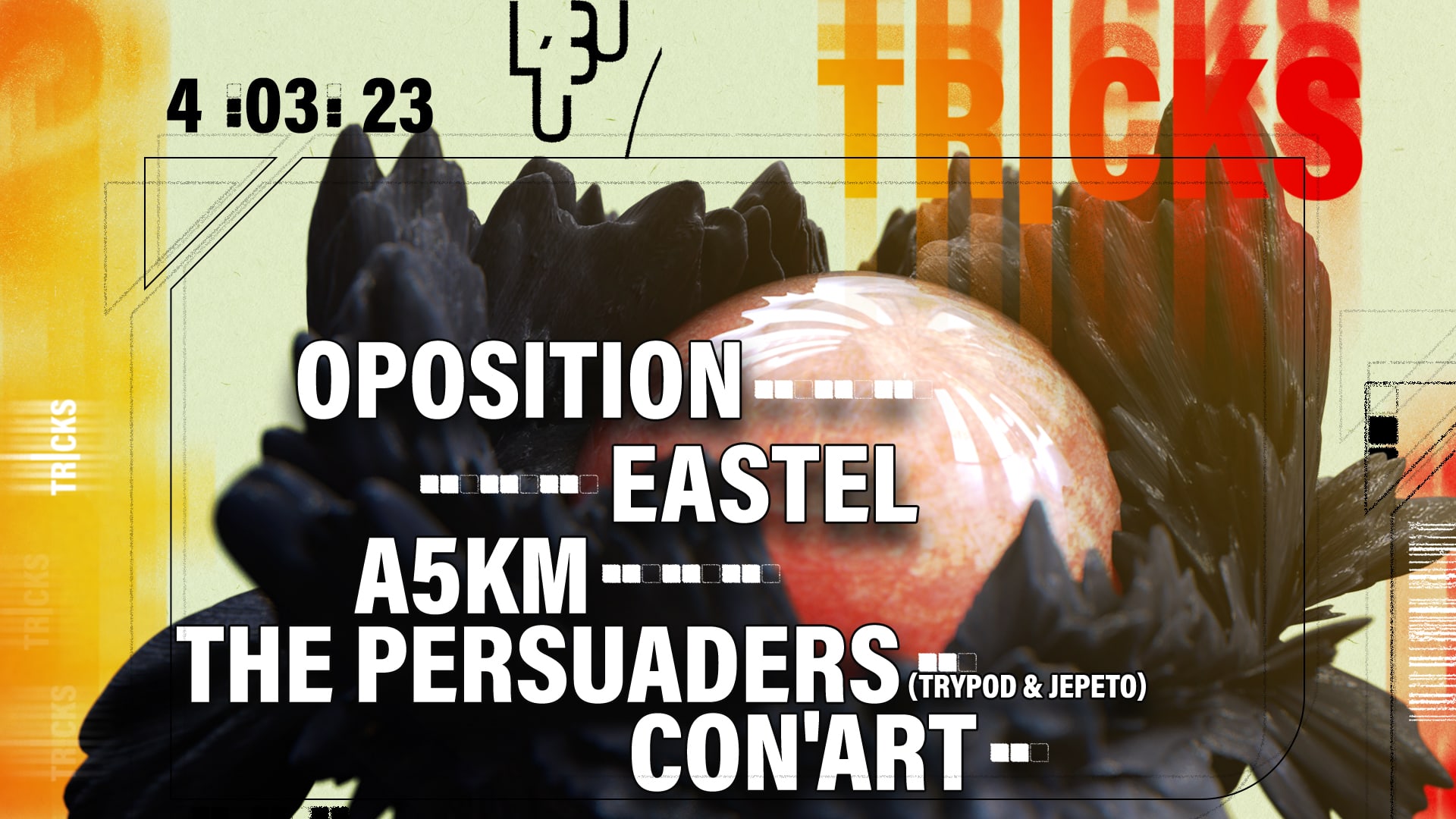 Tricks W/ Oposition, Eastel, A5km, The Persuaders, Con'art Cover