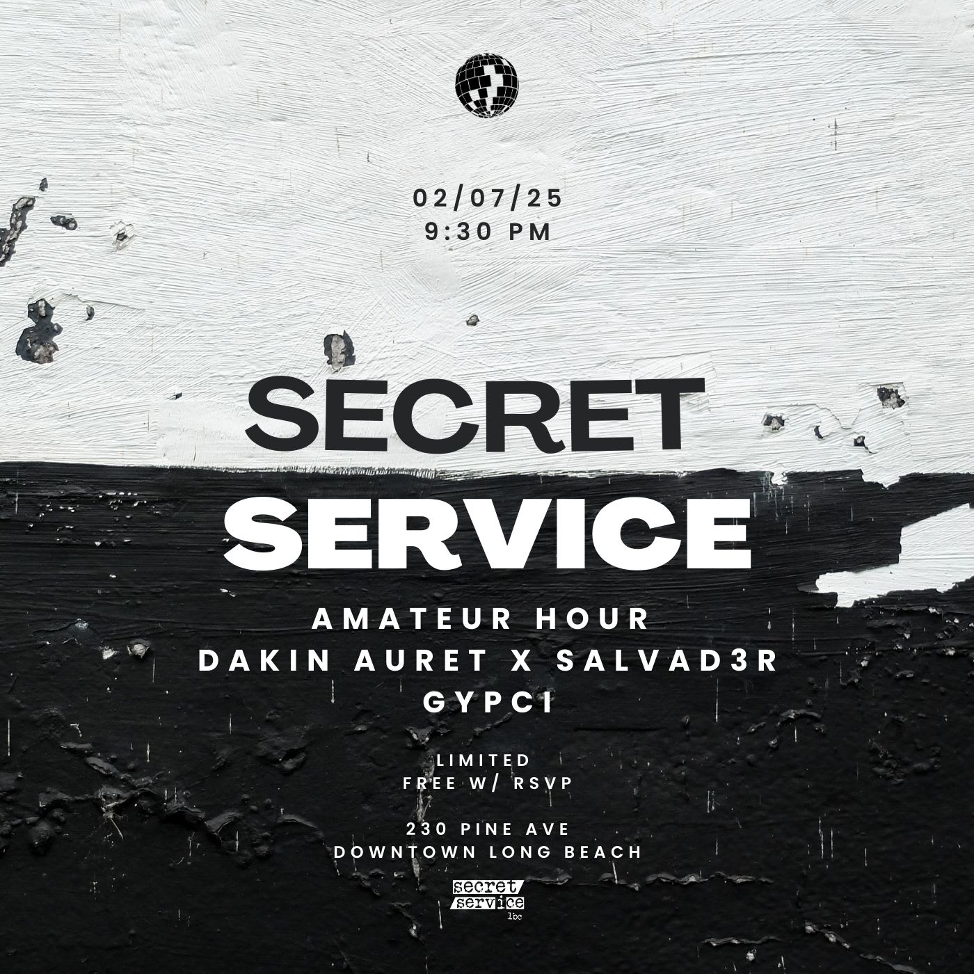Secret Service Fridays 02/07 - Downtown Long Beach Cover