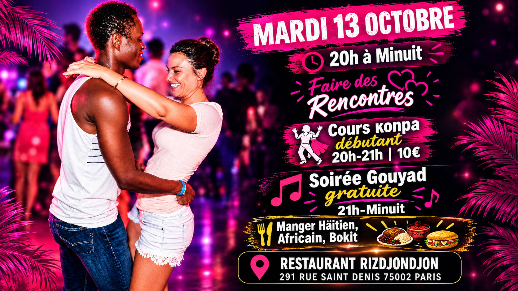 Soirée Zouk Et Konpa Gratuite Cover