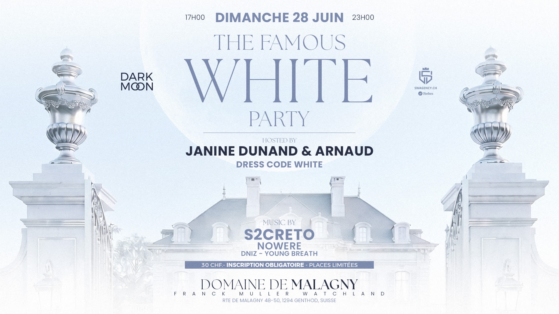 Dark Moon The Famous White Party By Janine Dunand - Arnaud Cover