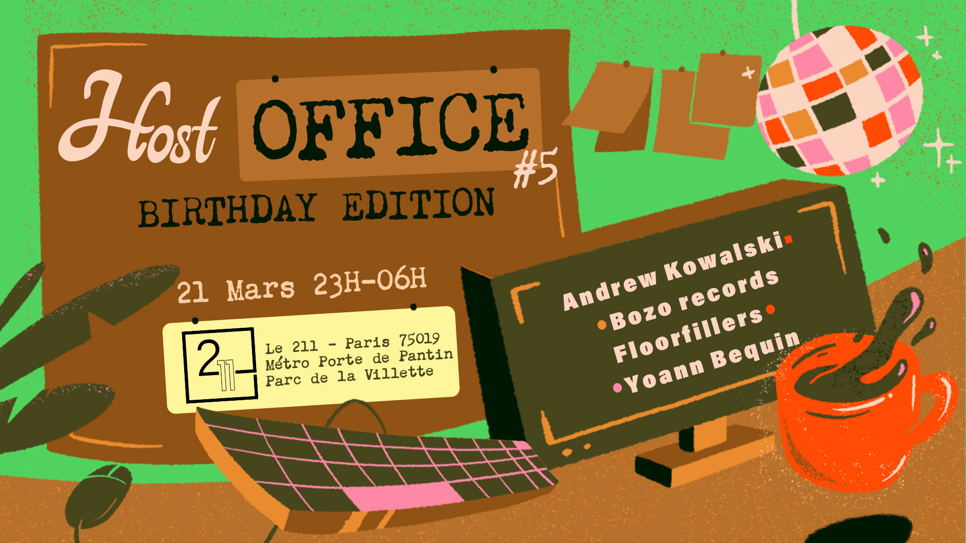 Host Office 5 W/ Floorfillers, Bozo, Andrew Kowalski, Host Cover