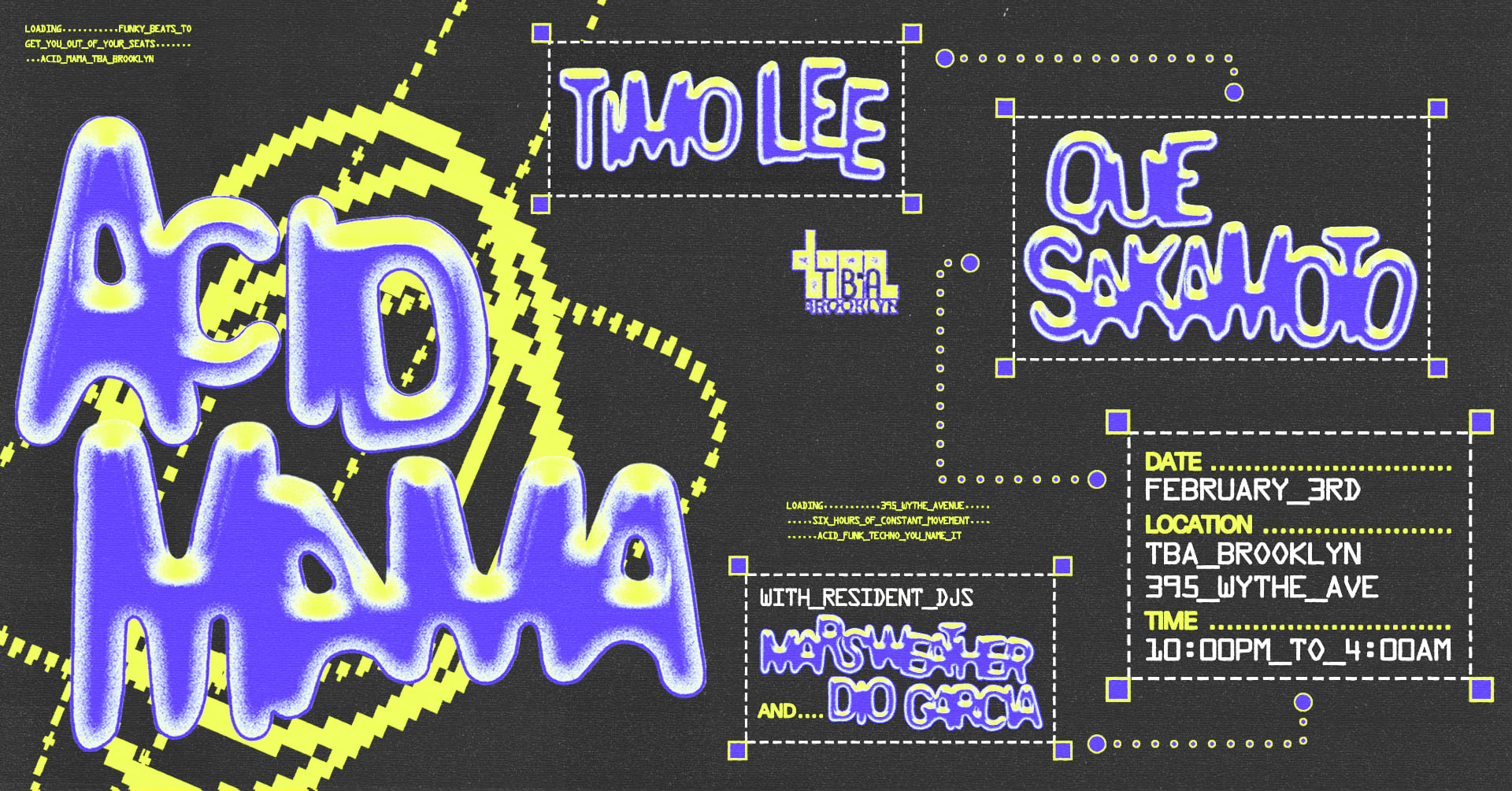 Acid Mama: Que Sakamoto, Timo Lee, Dio Garcia, Marsweather Cover