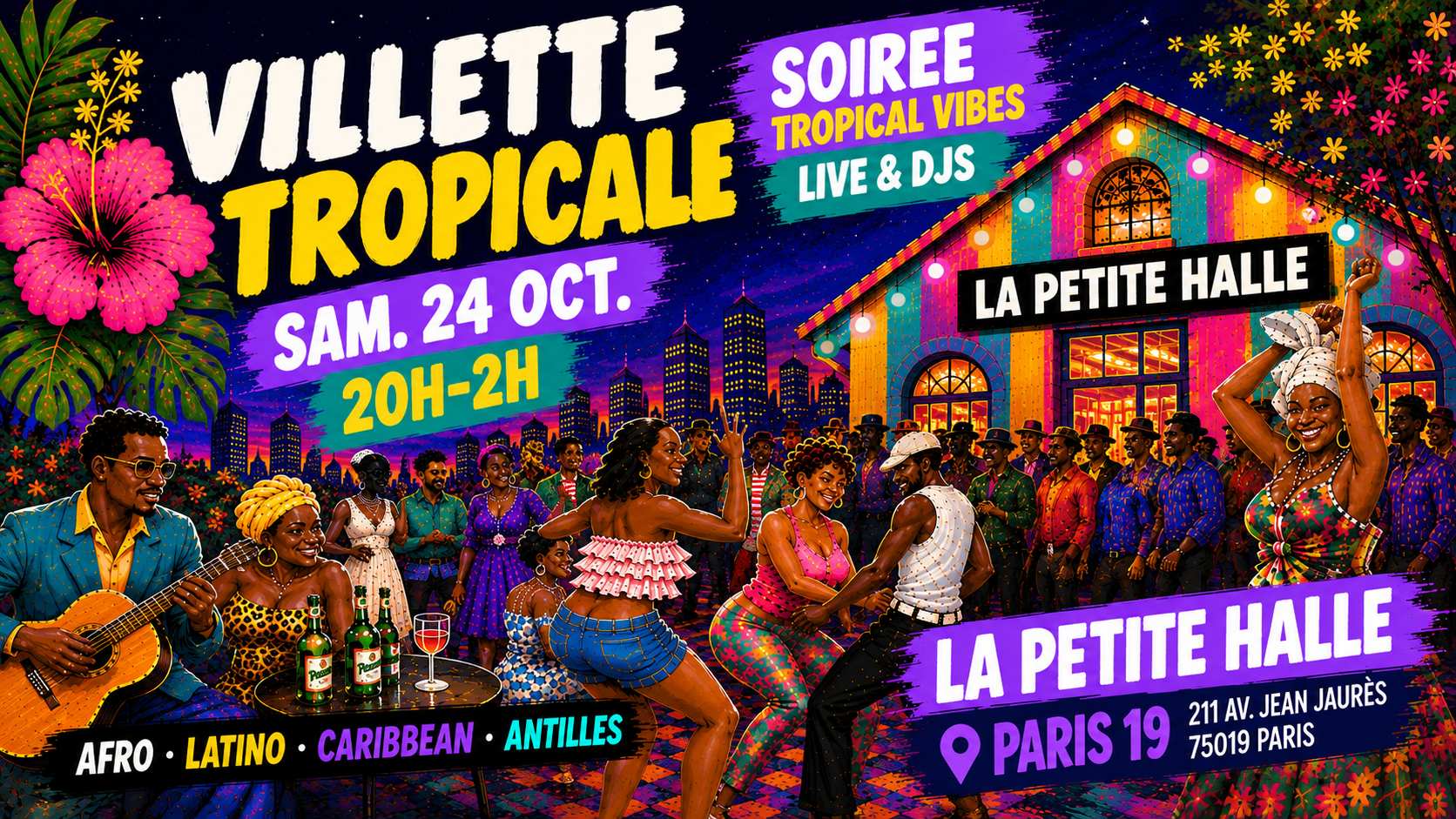 Villette Tropicale - Soirée Live & Djs Afro-Latino-Caraïbes Cover