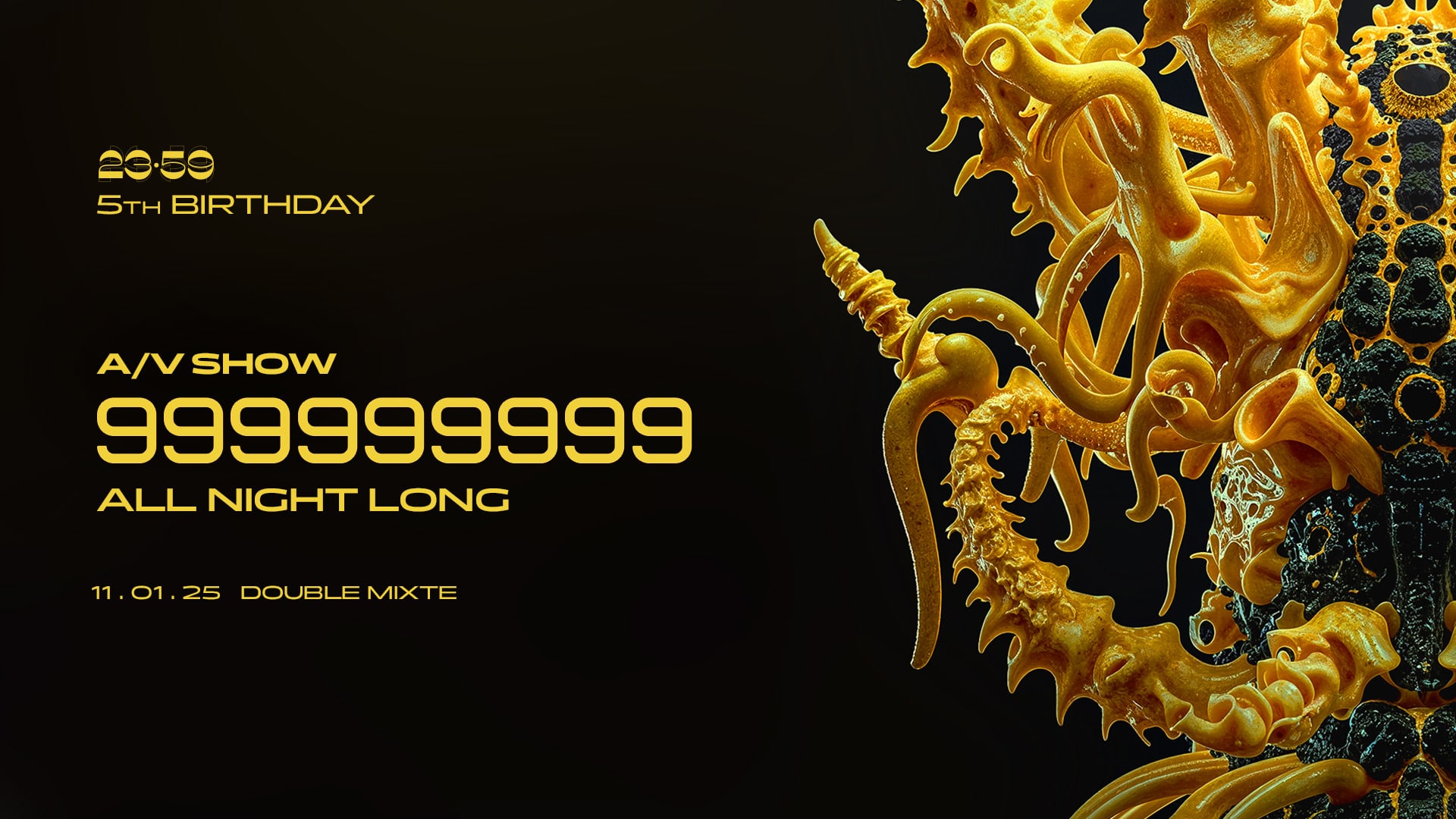 23:59 - 5th Bday - 999999999 Av Show - All Night Long Cover