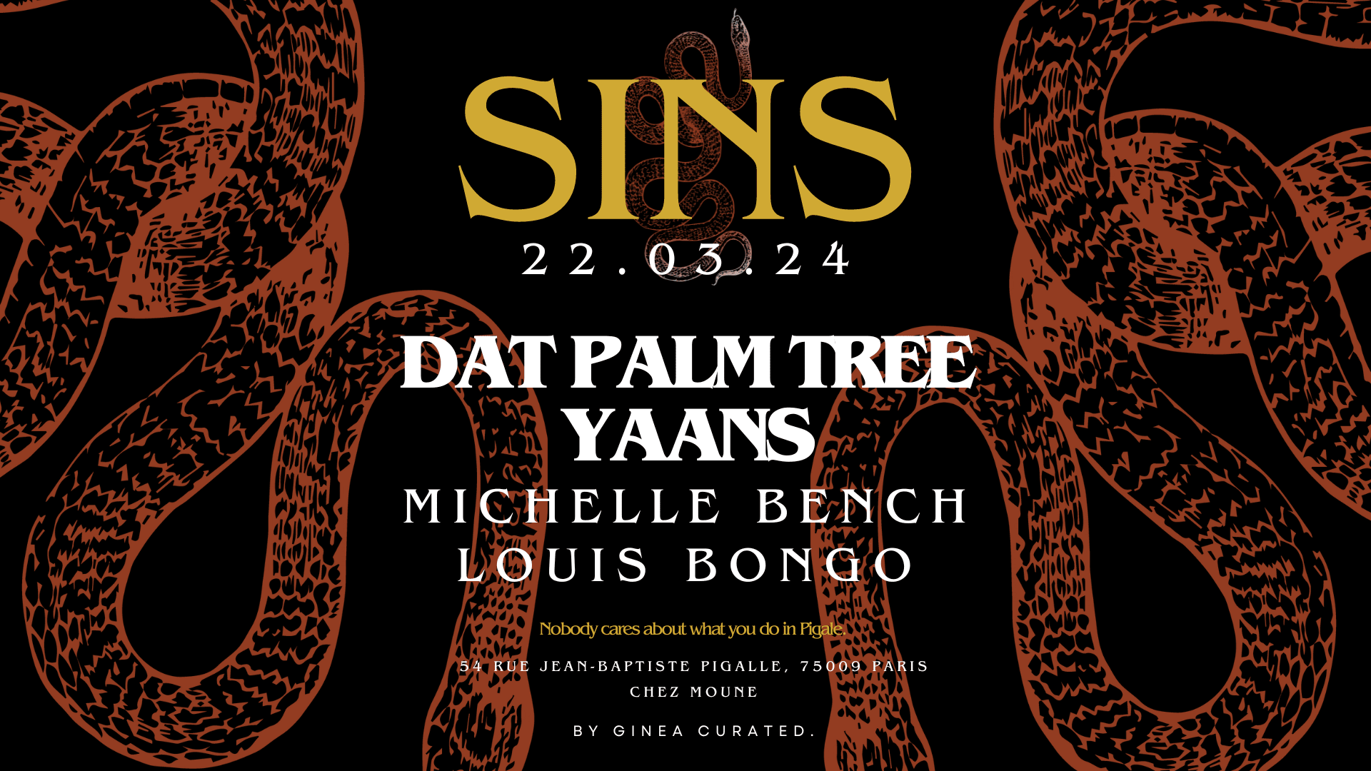 Sins Curated @Chezmoune - Friday 22.03 Cover