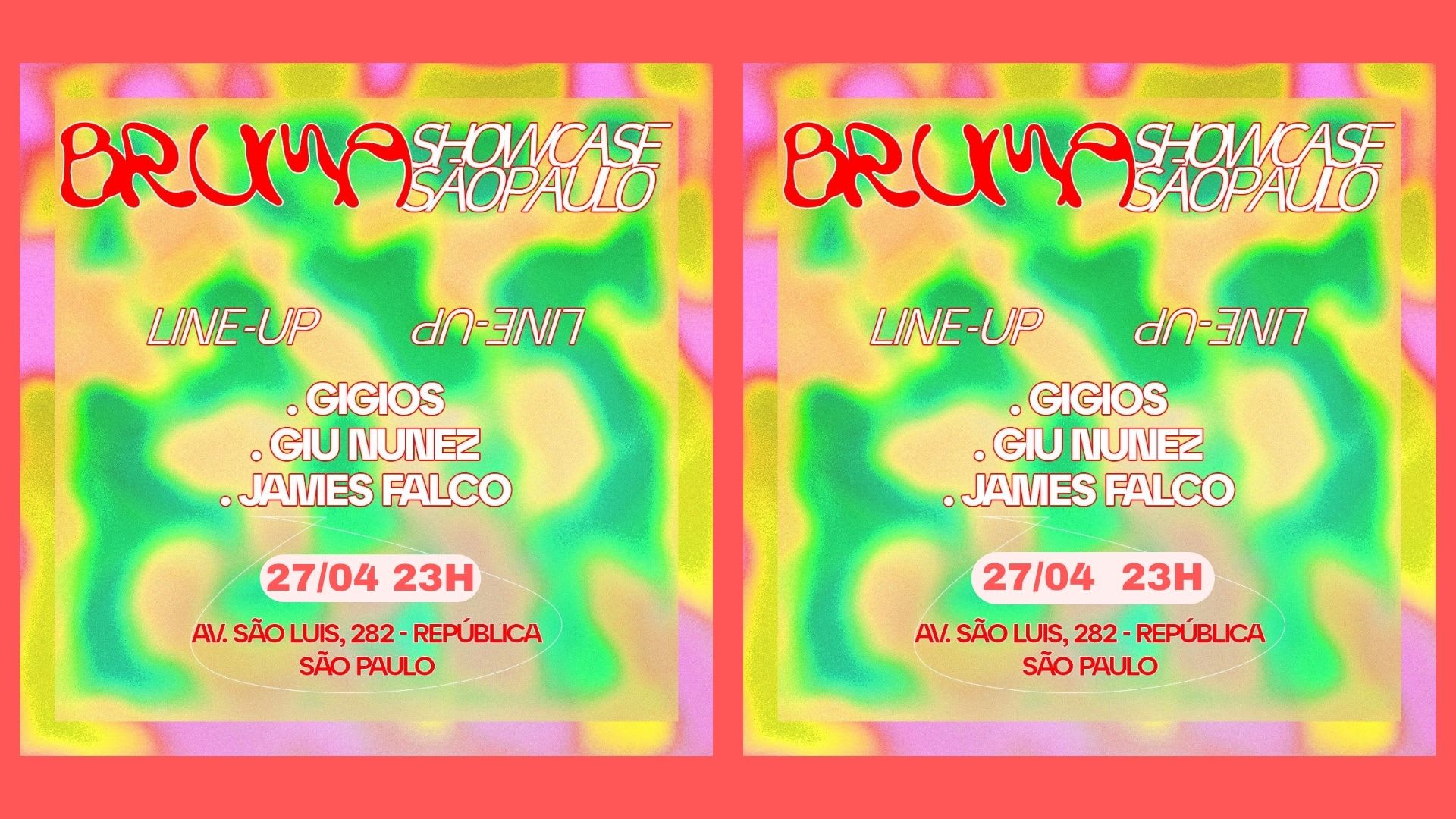 Bruma Showcase Sp 27/04 Com James Falco, Giu Nunez E Gigios Cover