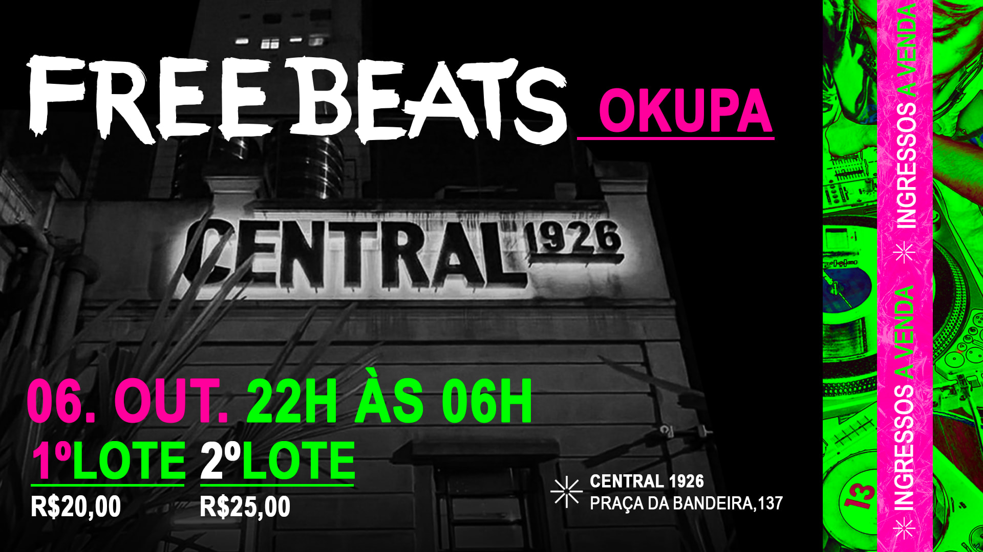 Free Beats Okupaa - Central 1926 Cover
