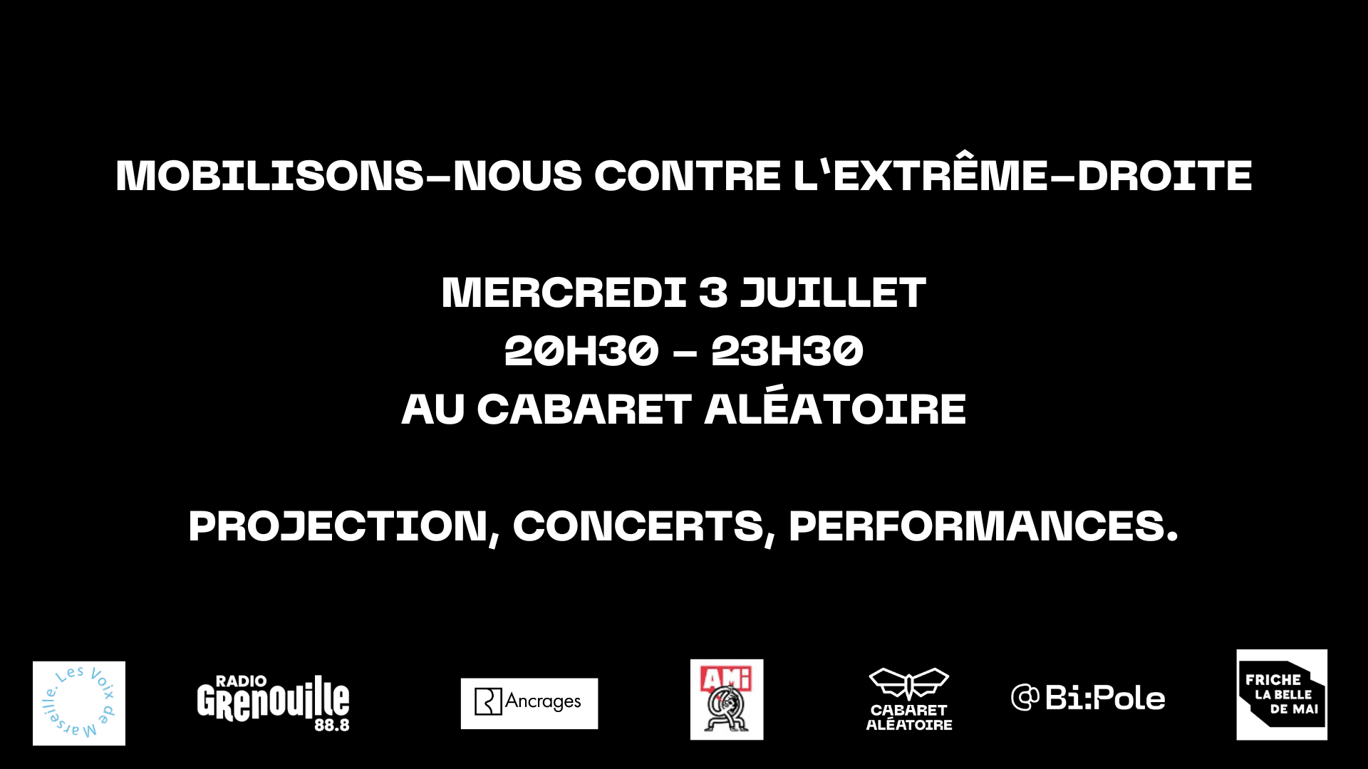 Mobilisons-Nous Contre L’Extrême-Droite Au Cabaret Aleatoire Cover