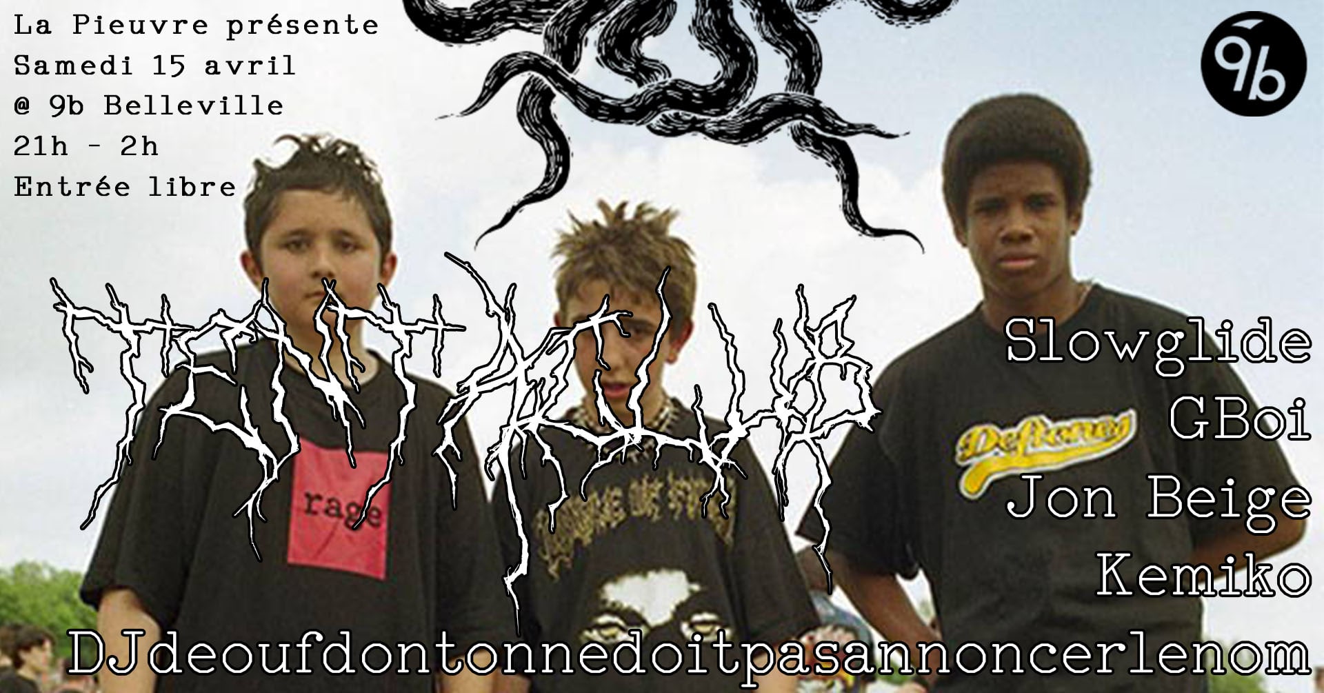 La Pieuvre : Slowglide, Gboi, Jon Beige, Kemiko @Le 9b Cover