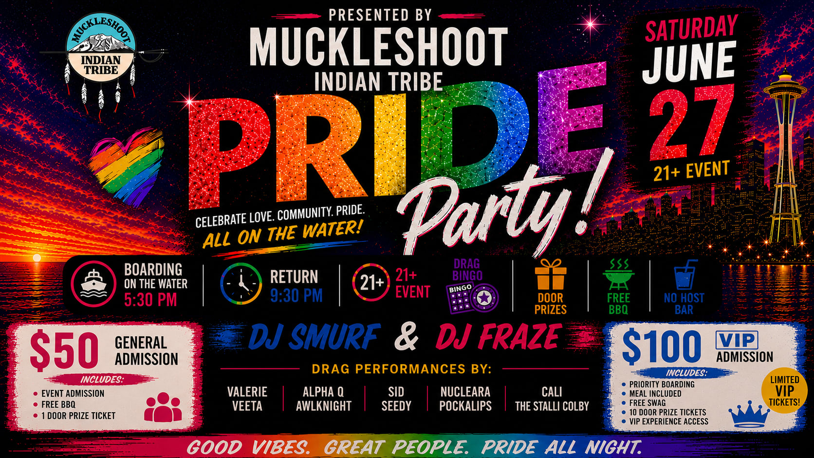 Pride Party | Presented By Muckleshoot Tribe Cover