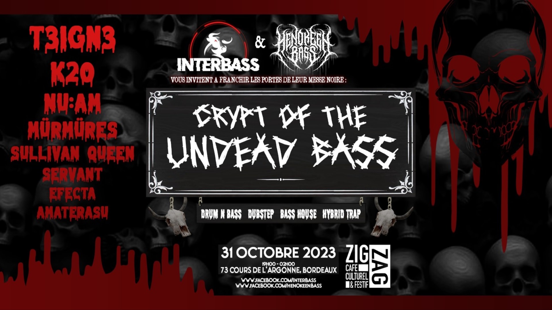 Crypt Of The Undead Bass W/ T3ign3, K20, Nu:Am & More Cover