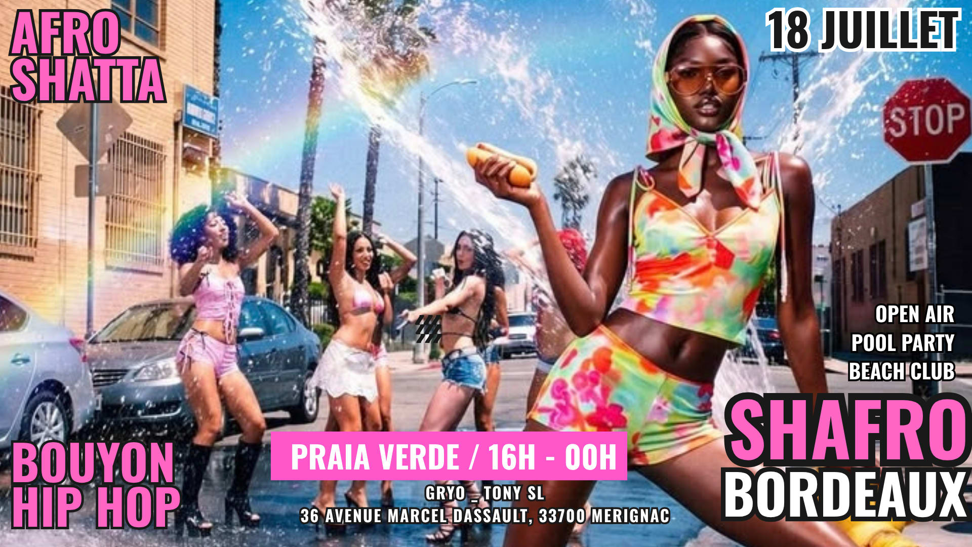 Shafro @Bordeaux : Open Air + Pool Party + Beach Club Cover