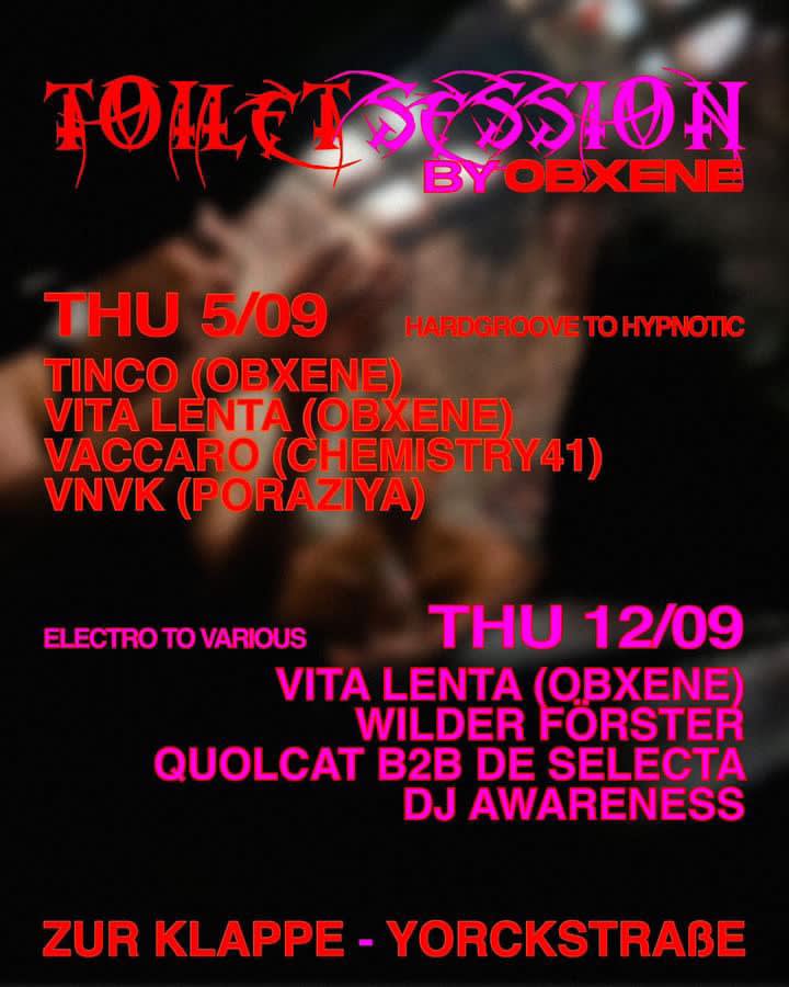 Toilet Session By Obxene W. Wilder Förster, Dj Awareness... Cover