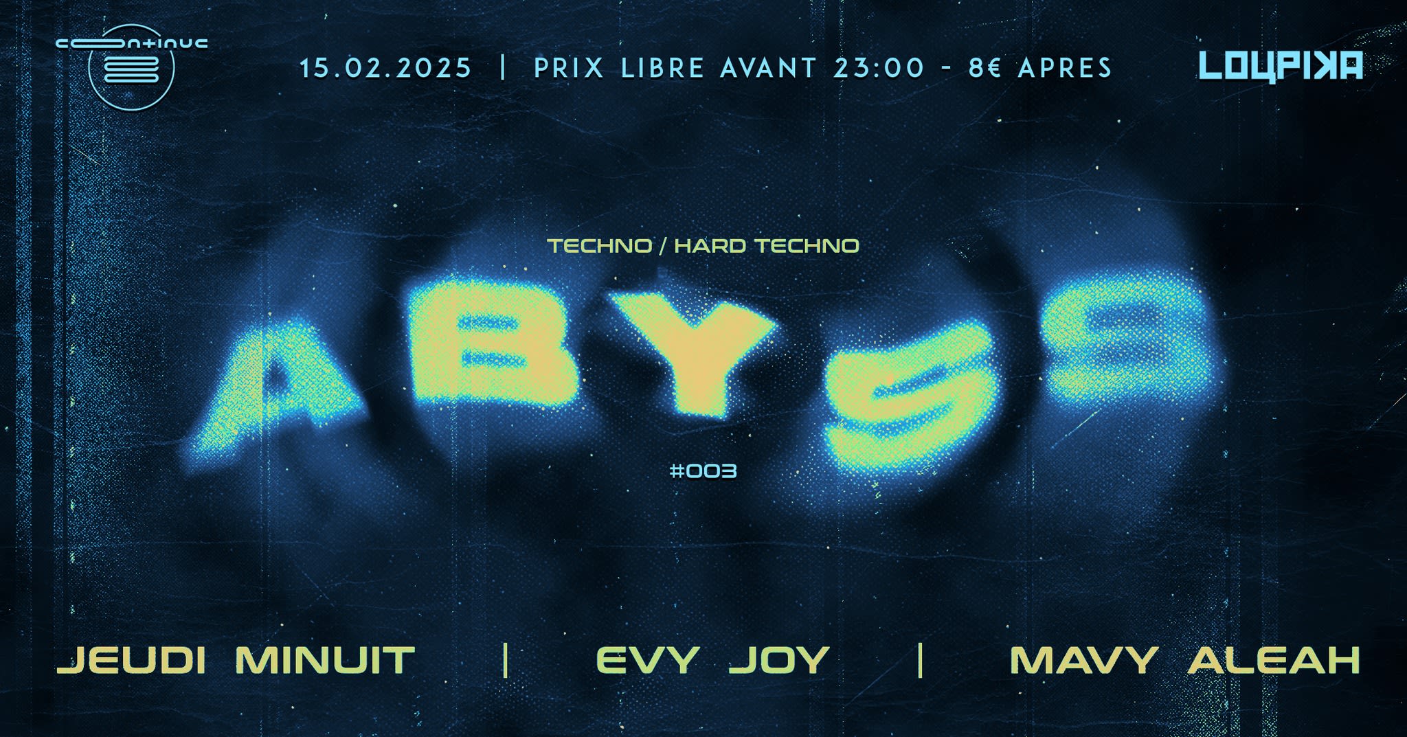 Abyss - Techno And Hard Techno - Loupika - Continue Records Cover