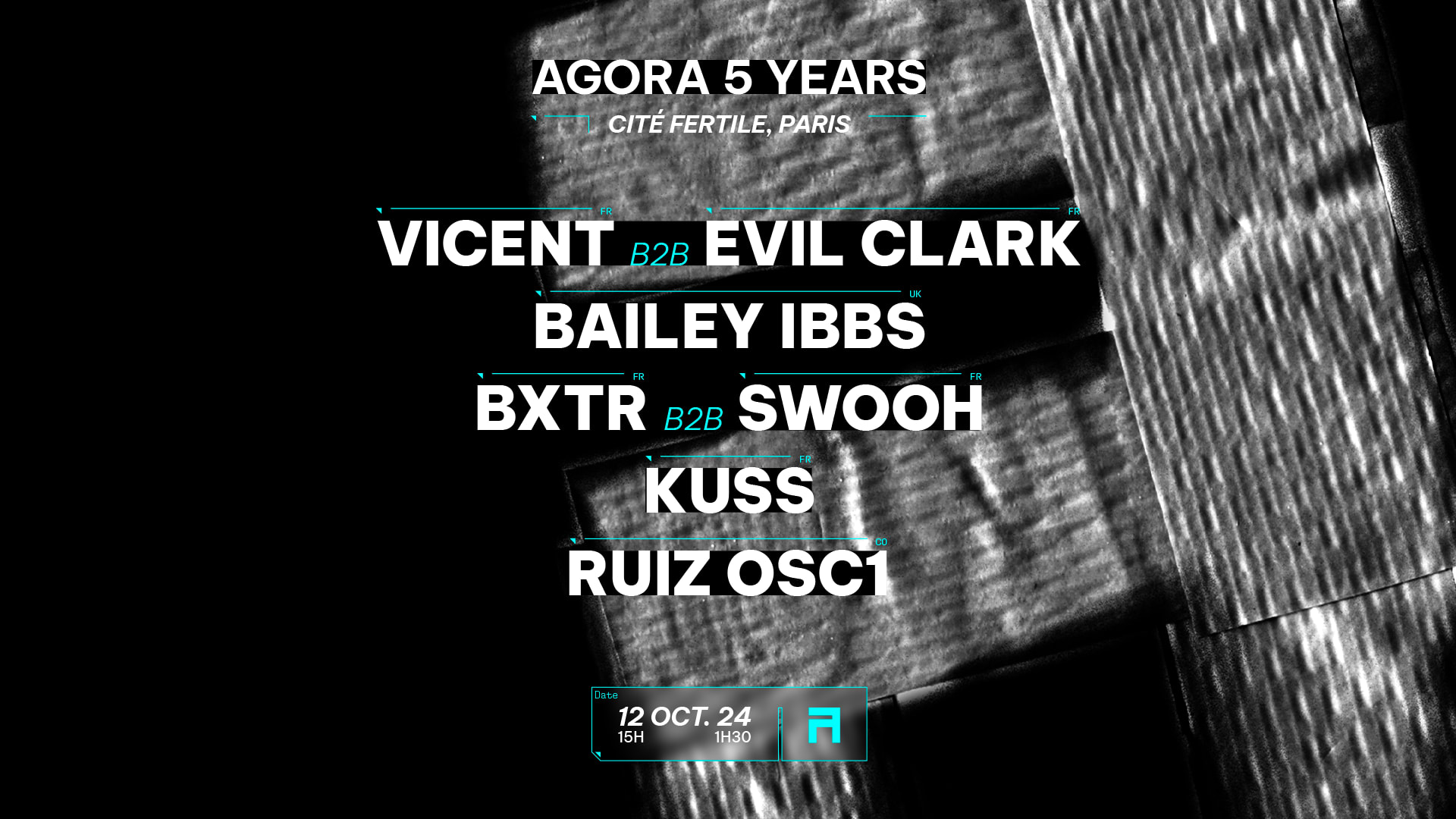 Agora 5 Years : Ruiz Osc1, Bailey Ibbs, Kuss, Bxtr B2b Swooh Cover