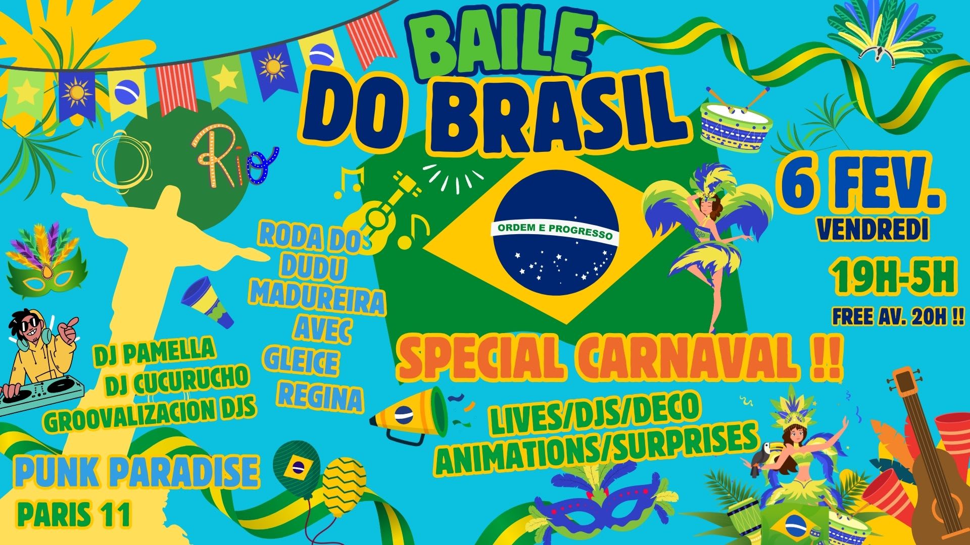 Baile Do Brasil Spécial Carnaval !! Soirée 100% Brazil Vibes Cover