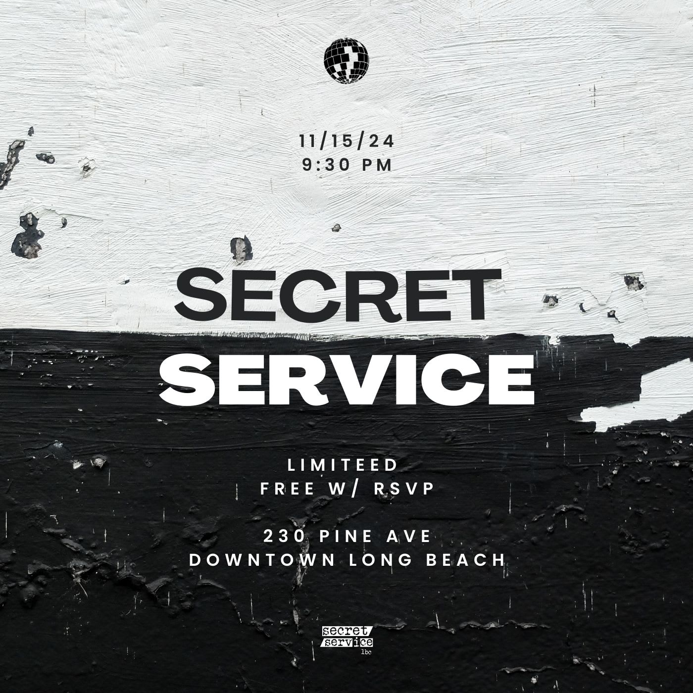Secret Service Fridays - Long Beach 11.15 Secret Lineup Cover