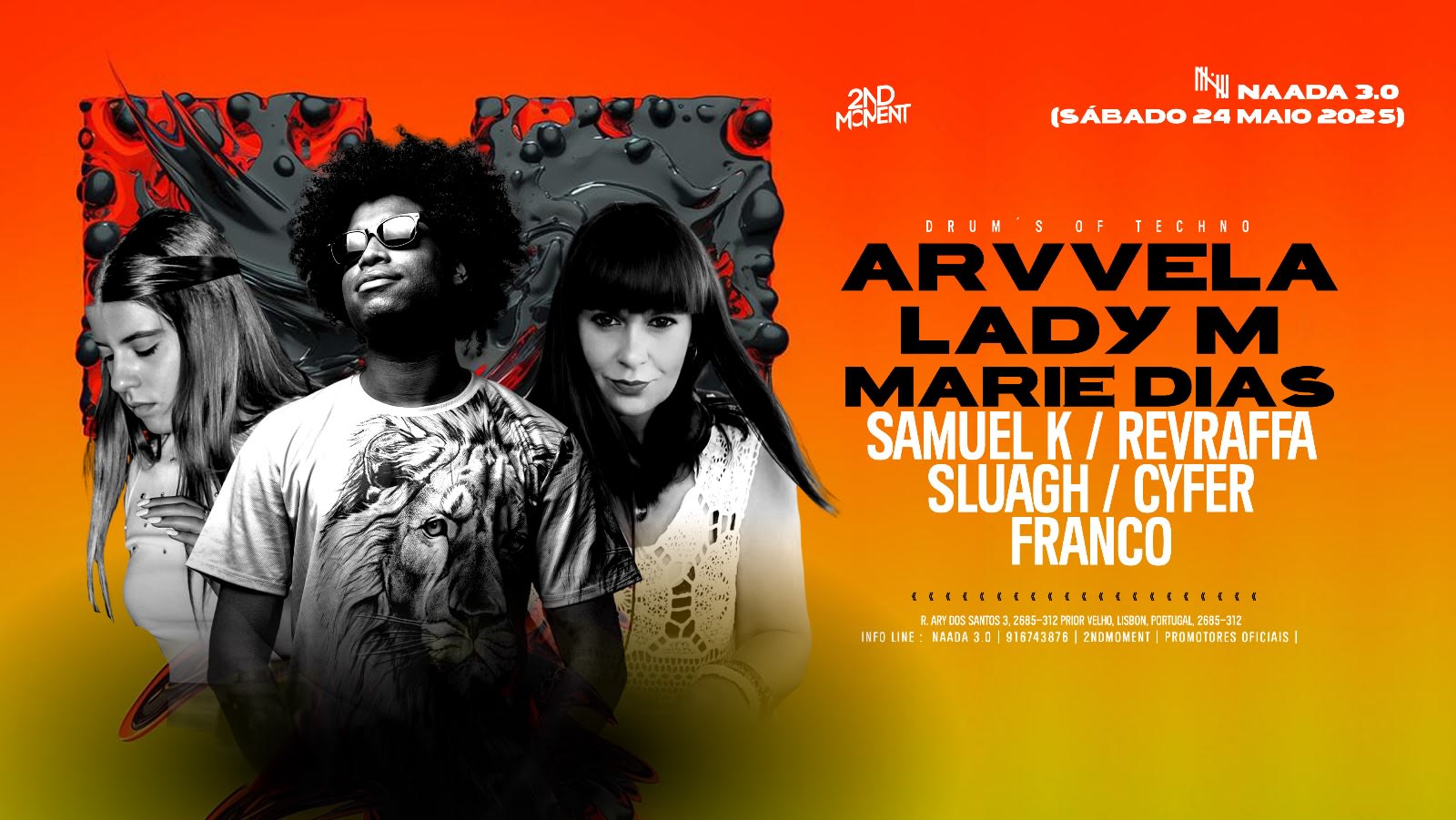 Arvvela & Lady M & Marie Dias & Guests At Naada 3.0 -Lisboa Cover