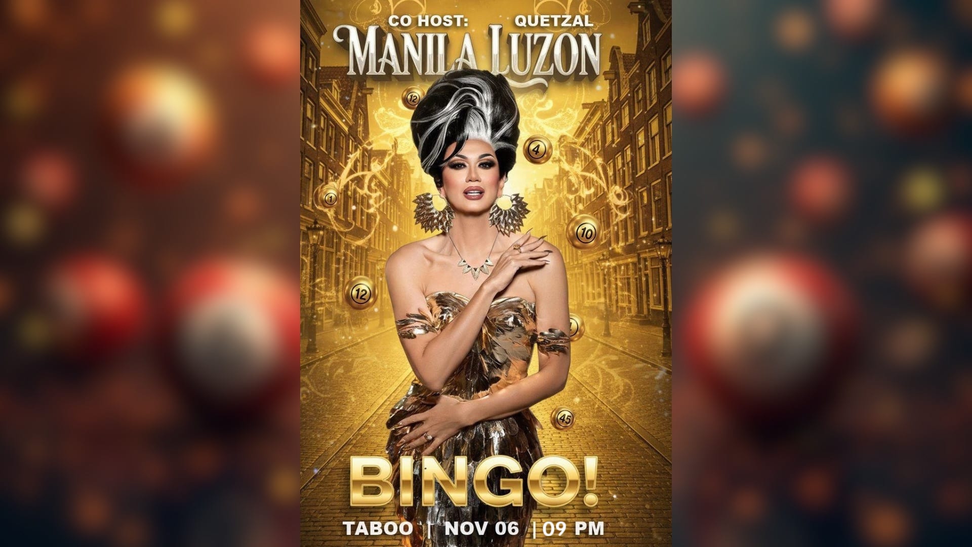 Taboo's Bingo Night With Drag Race Legend Manila Luzon Cover