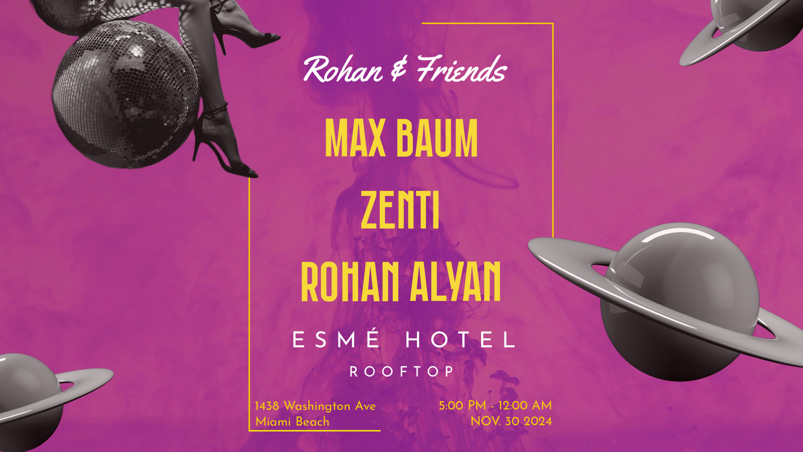 Max Baum, Zenti, Rohan Alyan @ Esmé Rooftop Cover