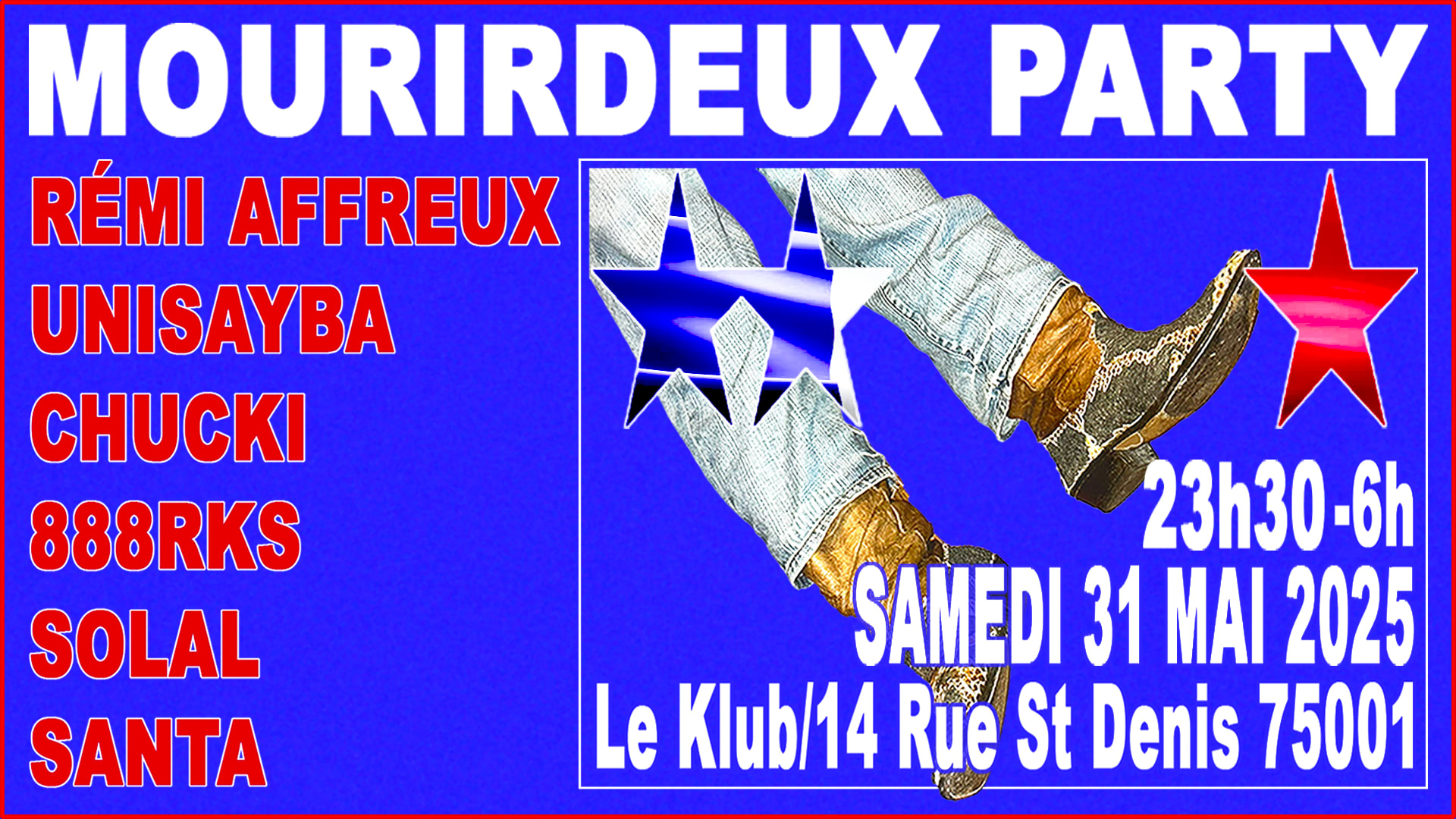 Mourirdeux @ Le Klub Billet Dispo Sur Place Cover