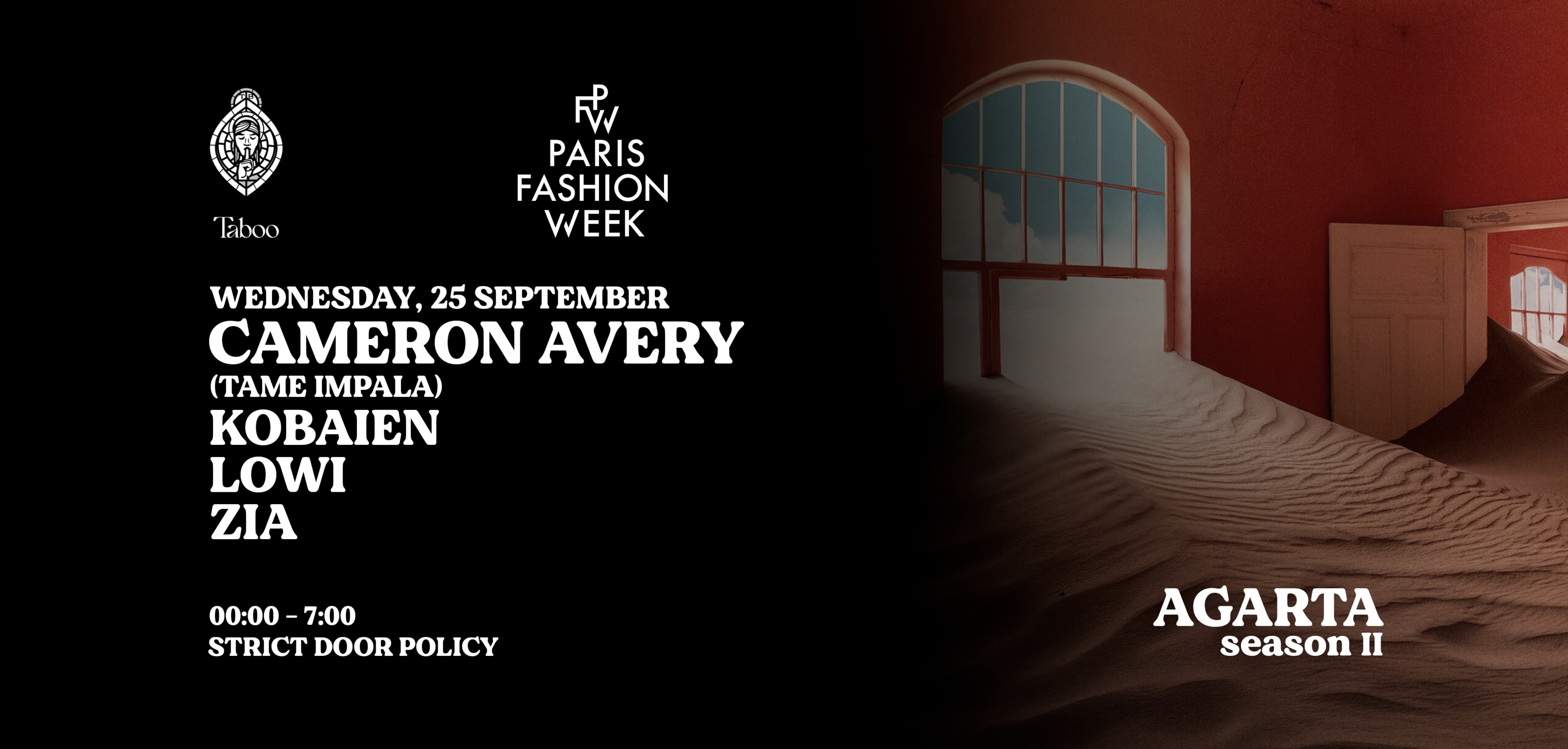 Cameron Avery (Tame Impala) Showcase Pfw Agarta Cover