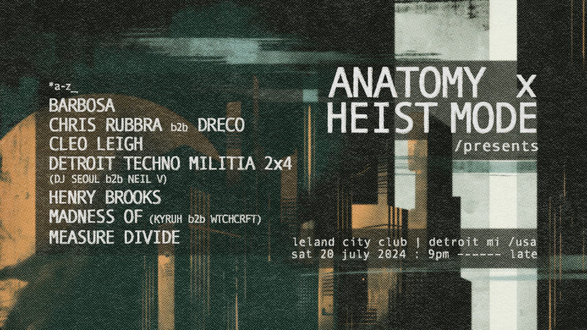 Anatomy X Heist Mode Presents Cover