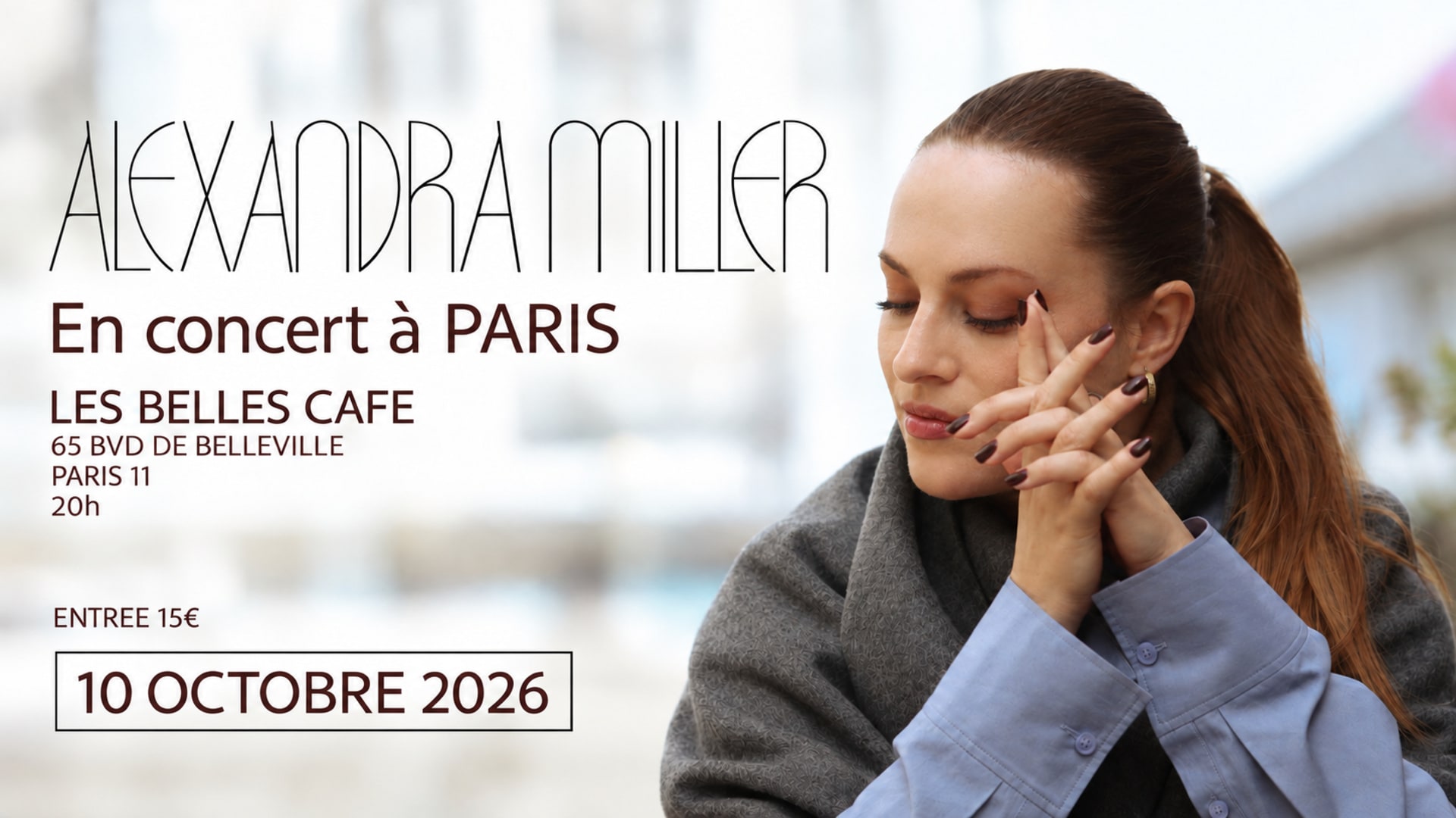 Alexandra Miller Live At Les Belles Café Paris Cover
