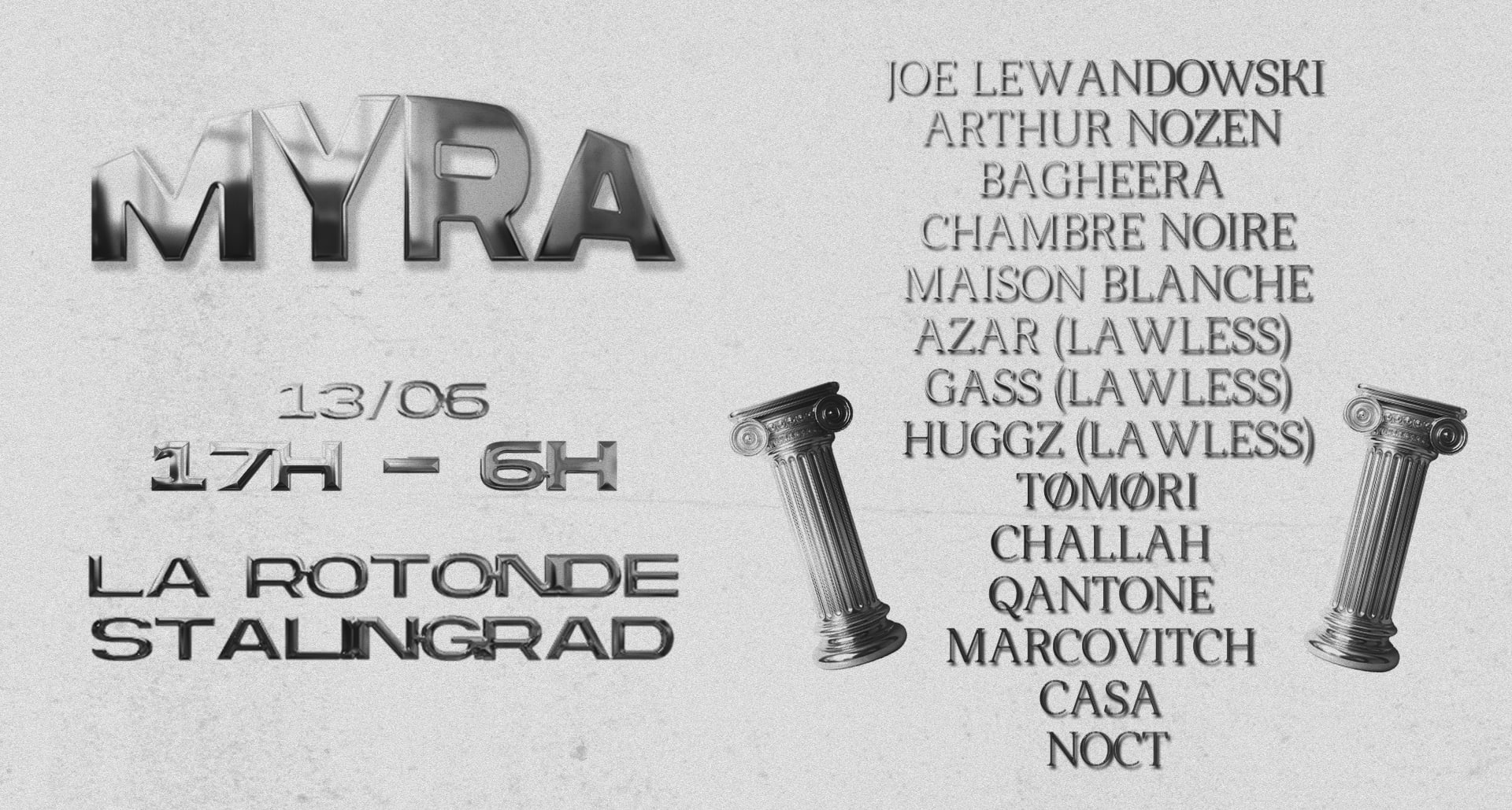 Myra · Open Air+Club · Joe Lewandowski, Chambre Noire & More Cover