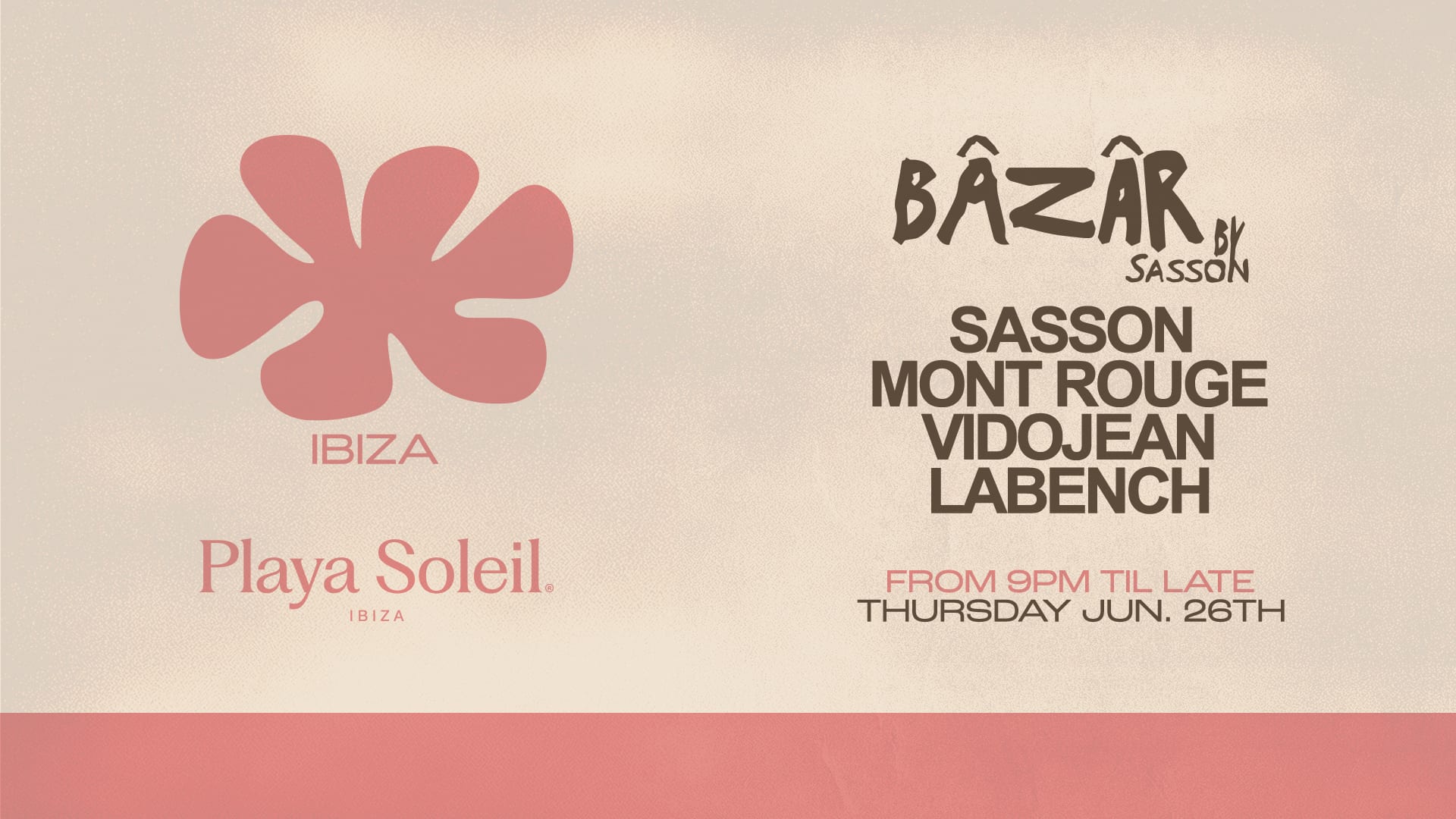 Bâzâr By Sasson @Playa Soleil | Thursday June 26th Cover