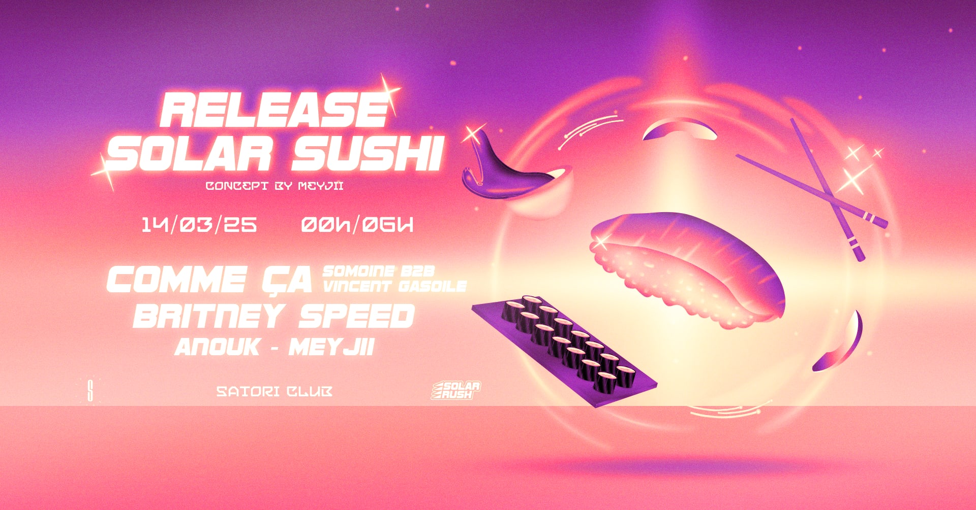 Release Solar Sushi By Meyjii W/ Britney Speed/ Comme Ça/... Cover