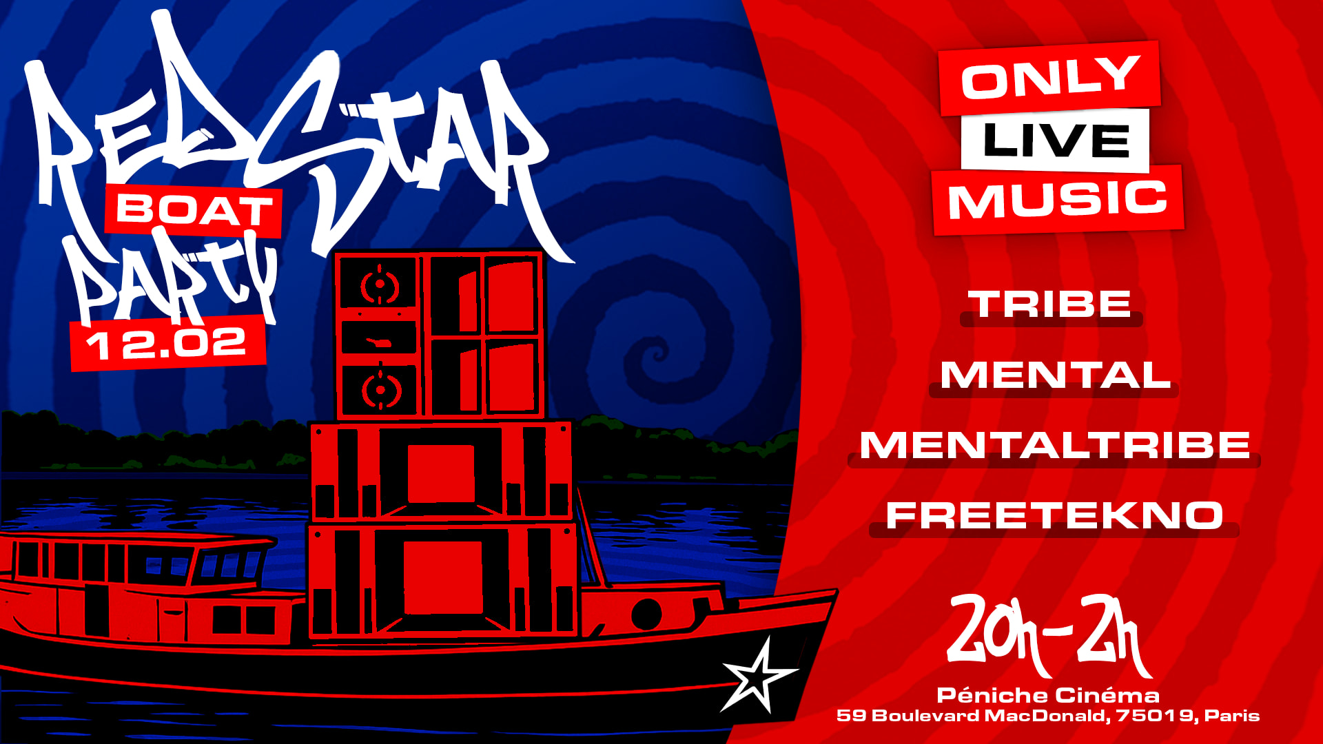 Redstar Boat Party Cover