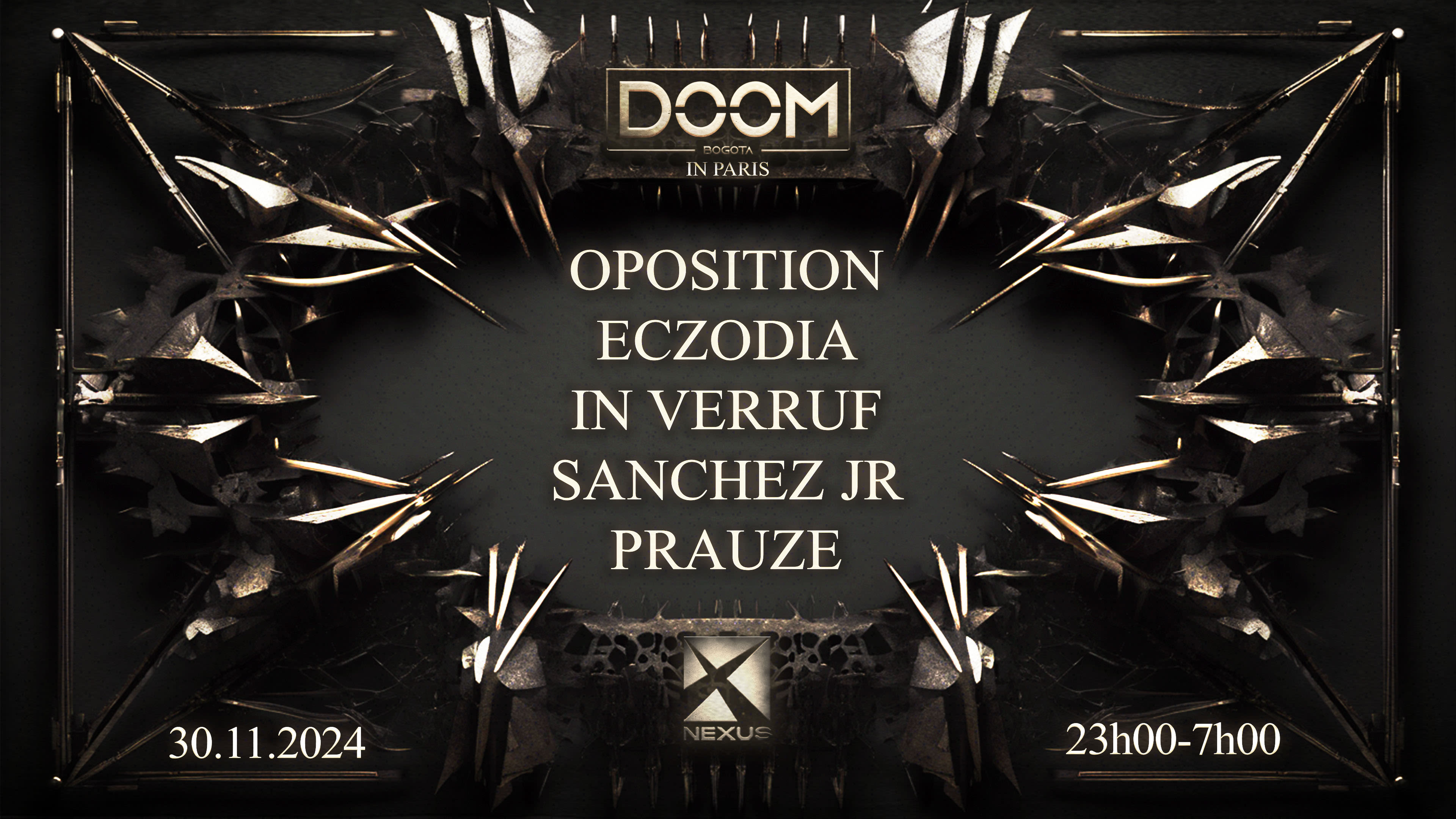 Nexus X Doom : Eczodia | Oposition | In Verruf | Sanchez Jr Cover